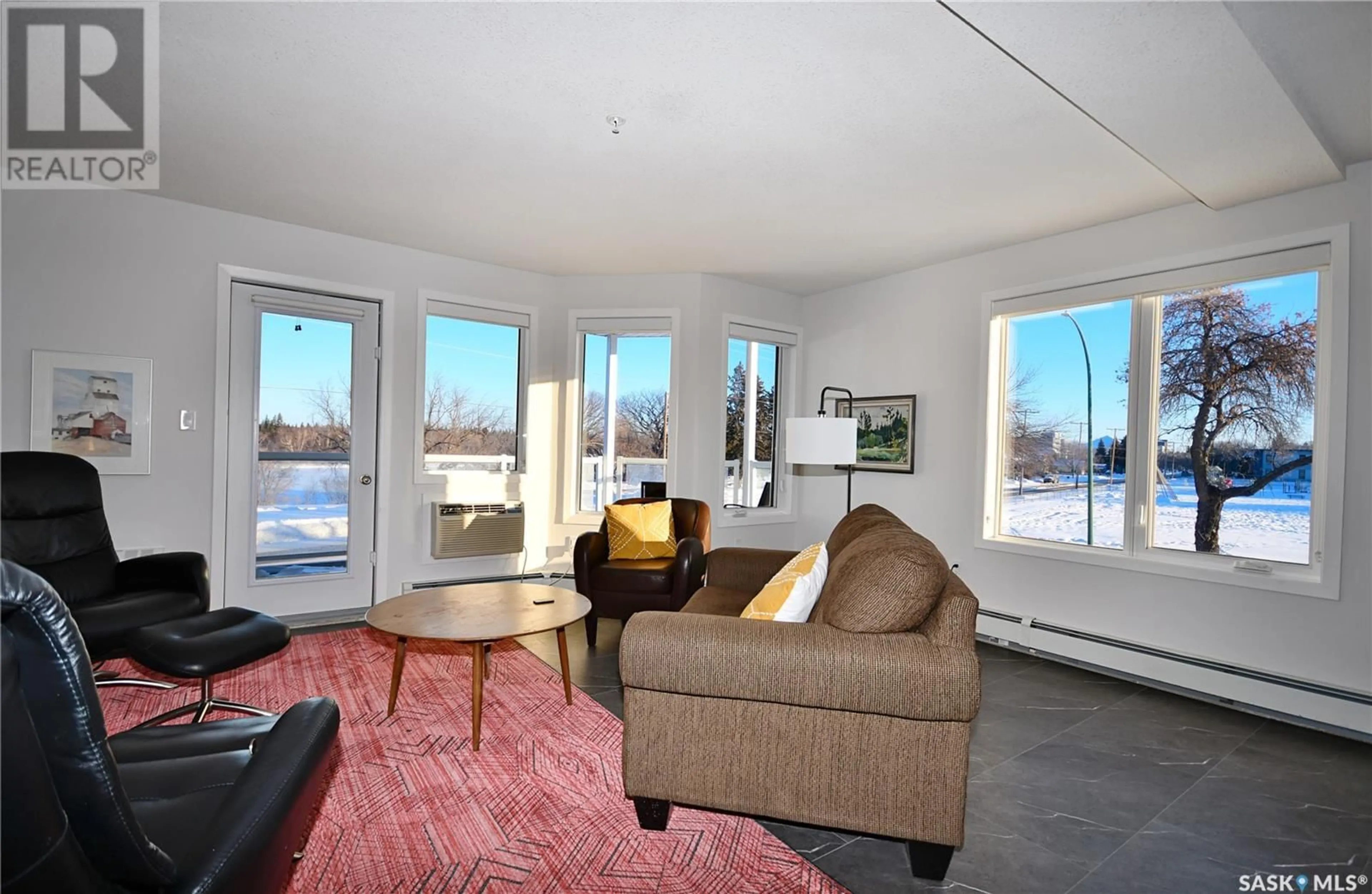 Living room with furniture, unknown for 201 395 River STREET E, Prince Albert Saskatchewan S6V0A3