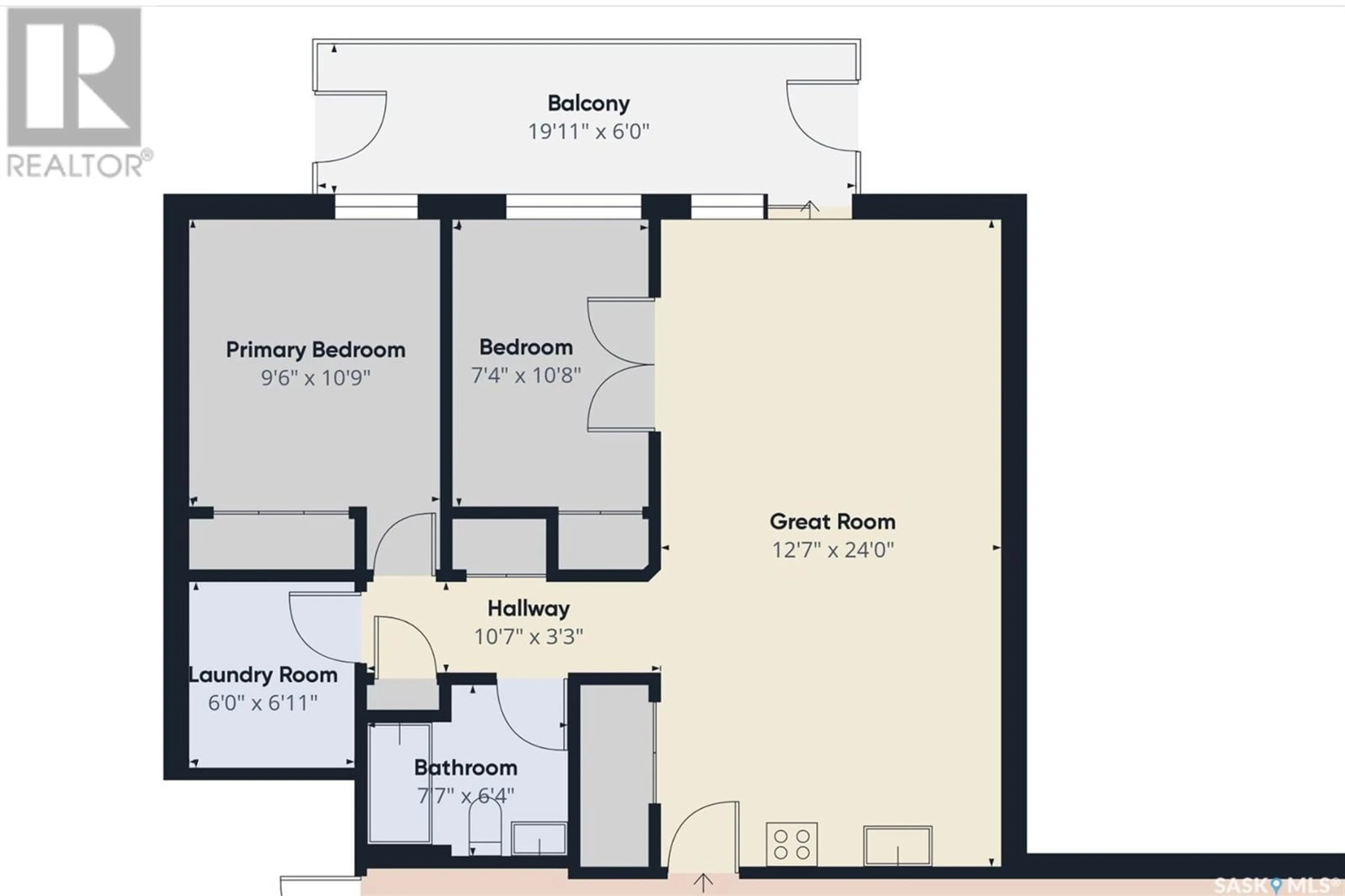 Floor plan for 201 - 2501 1ST AVENUE, Prince Albert Saskatchewan S6V5A3