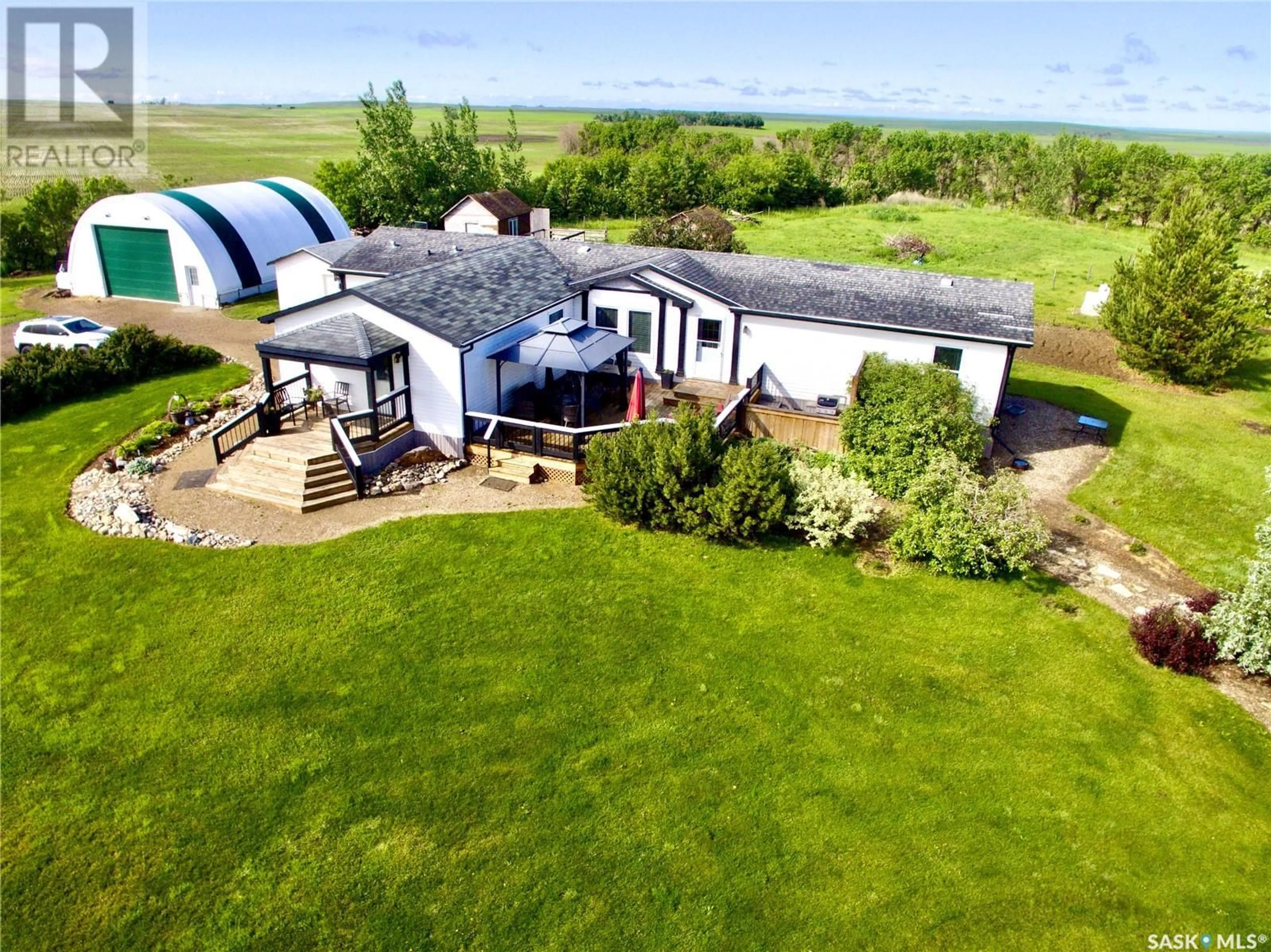 A pic from outside/outdoor area/front of a property/back of a property/a pic from drone, unknown for HAWARDEN ACREAGE, Loreburn Rm No. 254 Saskatchewan S0H1Y0