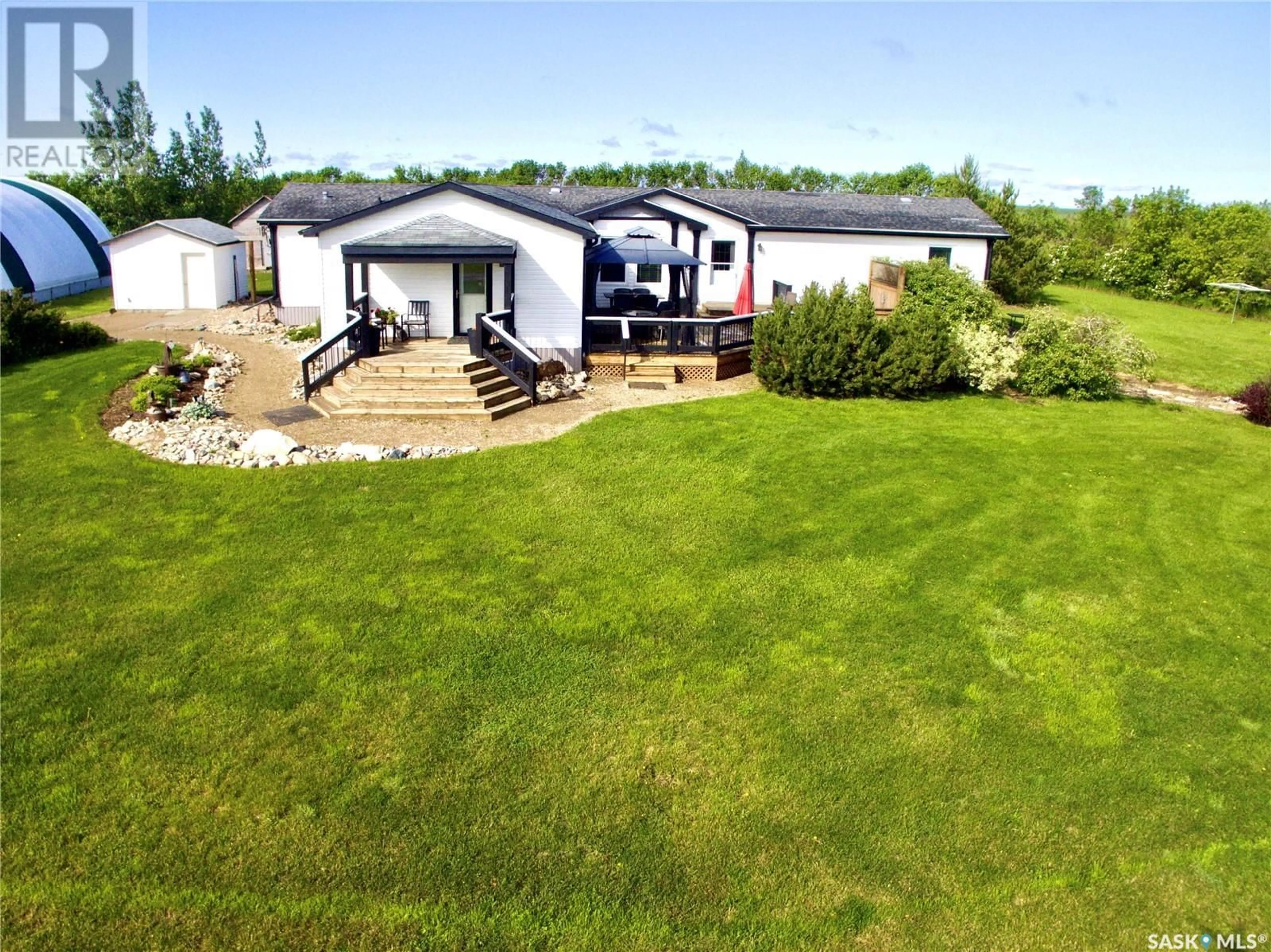 A pic from outside/outdoor area/front of a property/back of a property/a pic from drone, unknown for West Hawarden Acreage, Loreburn Rm No. 254 Saskatchewan S0H1Y0