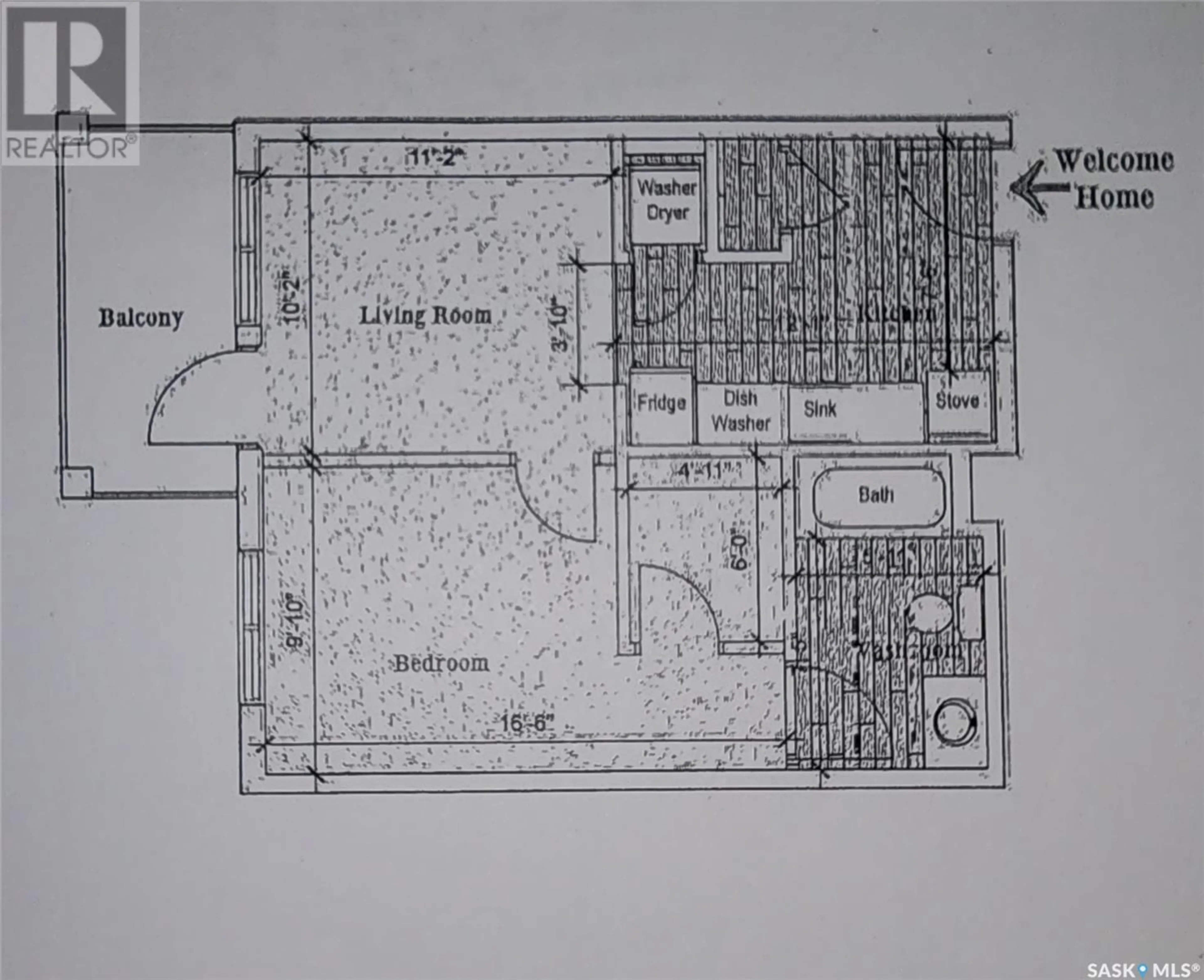 Floor plan for E - 323 680 7TH AVENUE, Melville Saskatchewan S0A2P0