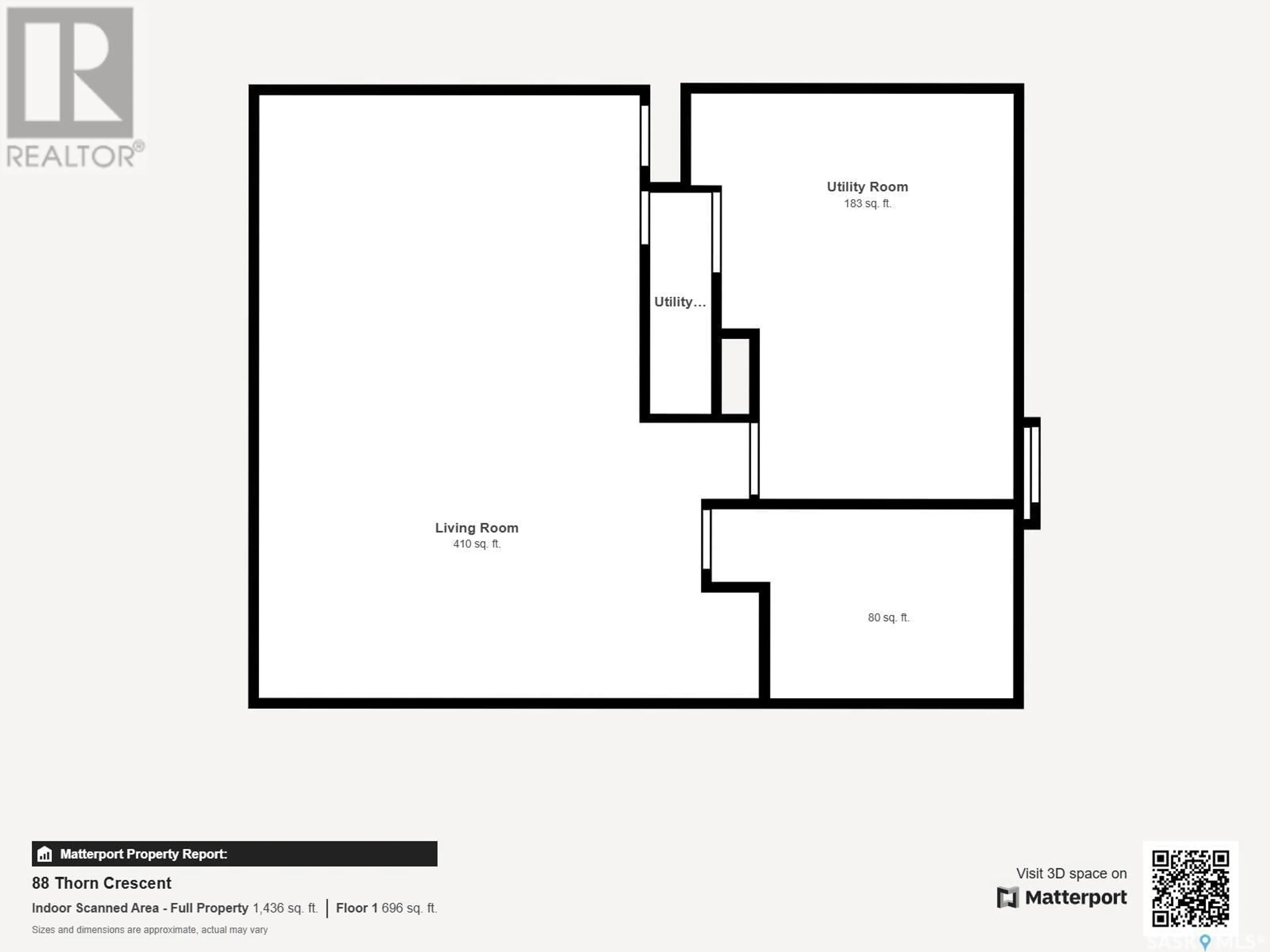 Floor plan for 88 Thorn CRESCENT, Regina Saskatchewan S4N4H8