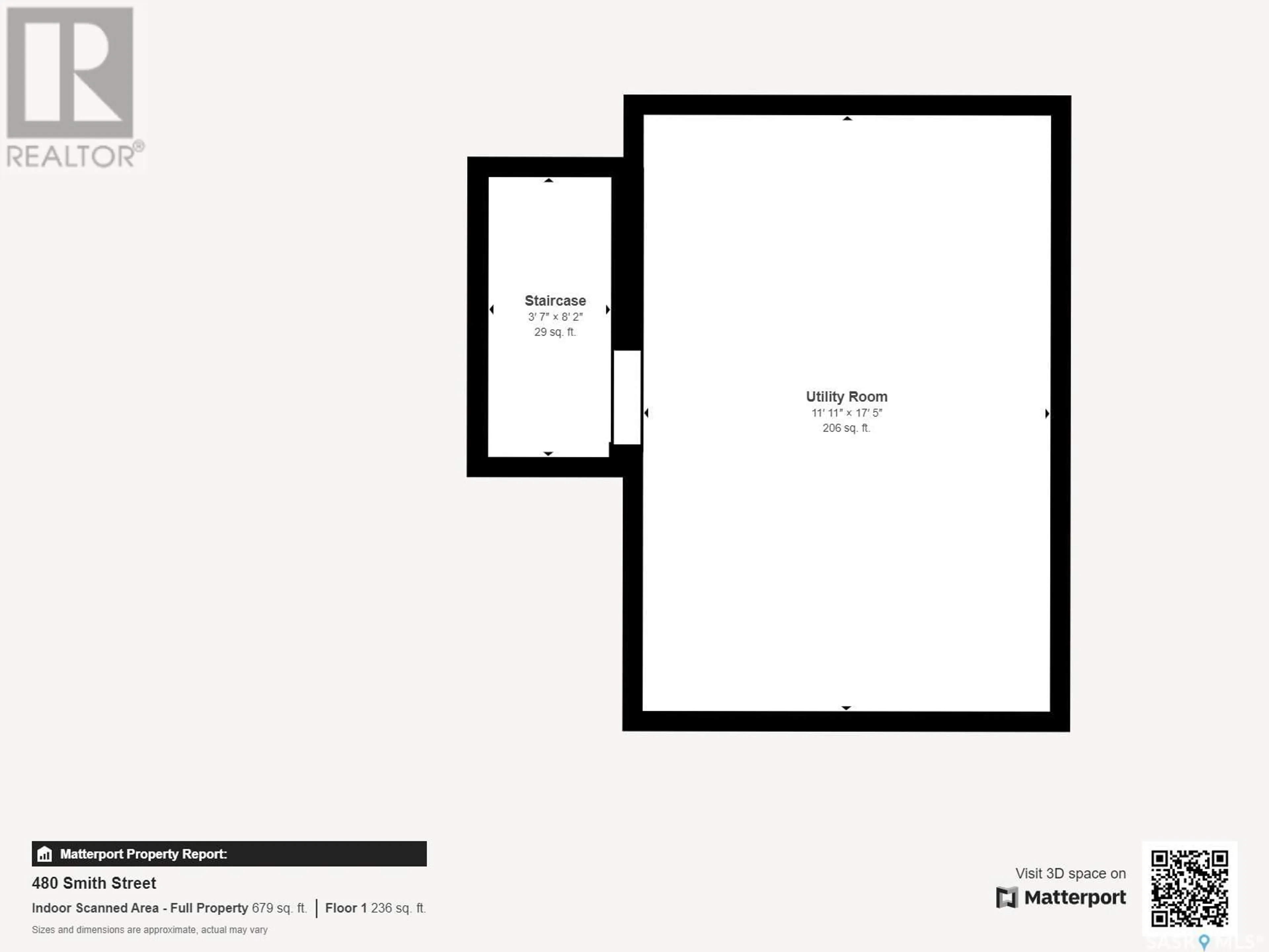 Floor plan for 480 Smith STREET, Regina Saskatchewan S4R2L2