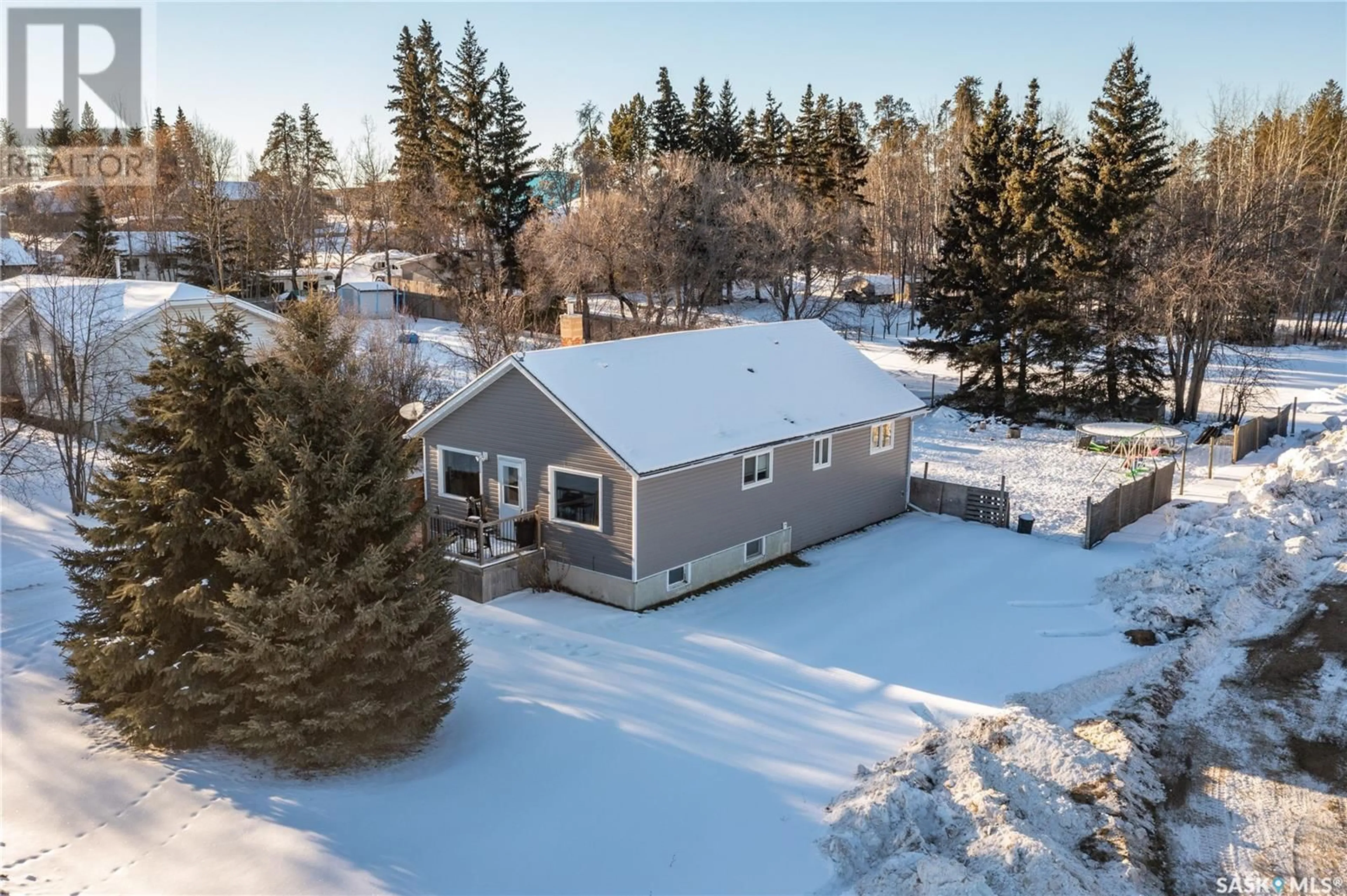 A pic from outside/outdoor area/front of a property/back of a property/a pic from drone, unknown for 163 2nd STREET W, Pierceland Saskatchewan S0M2K0