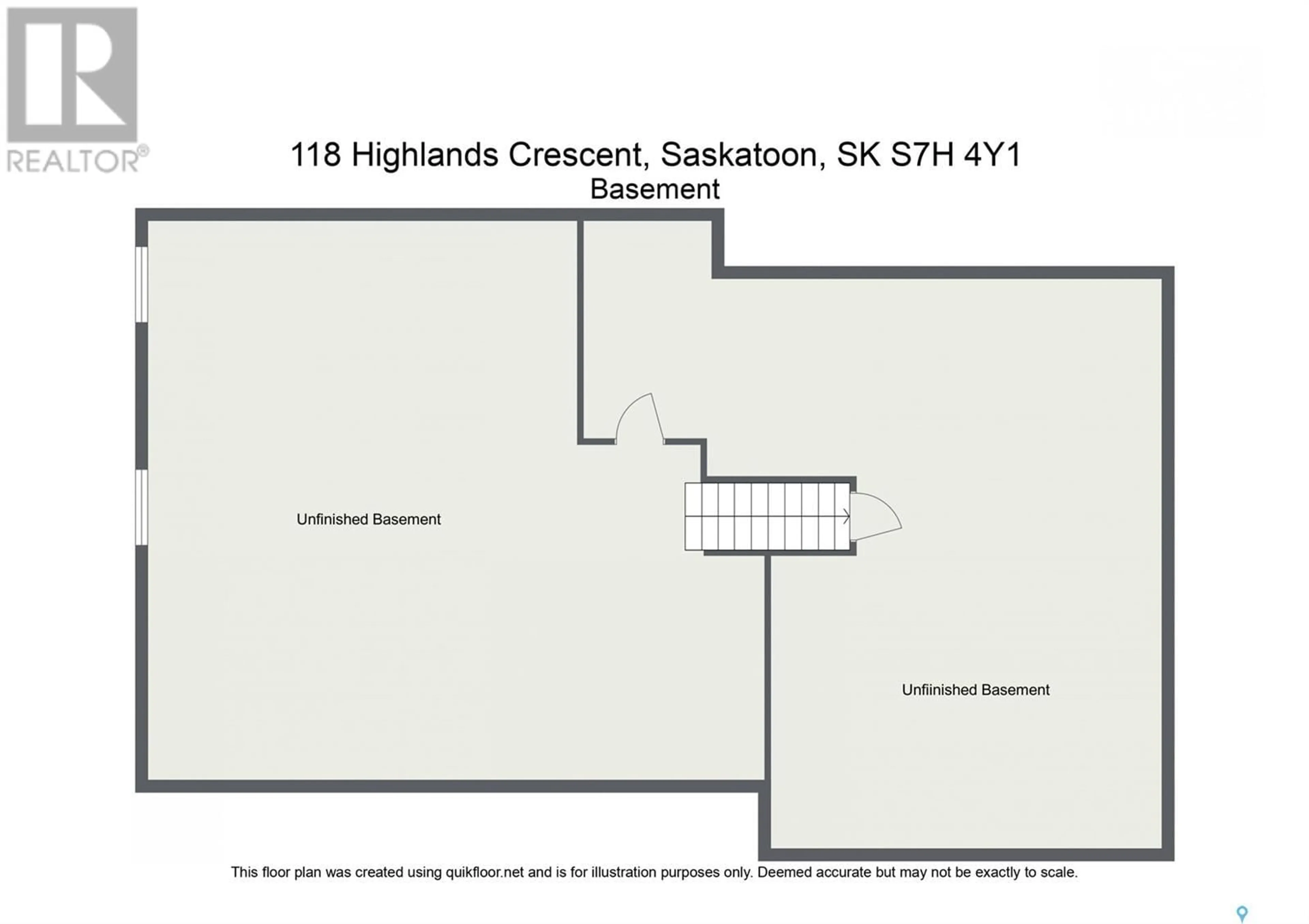 Floor plan for 118 Highlands CRESCENT, Saskatoon Saskatchewan S7H4Y1