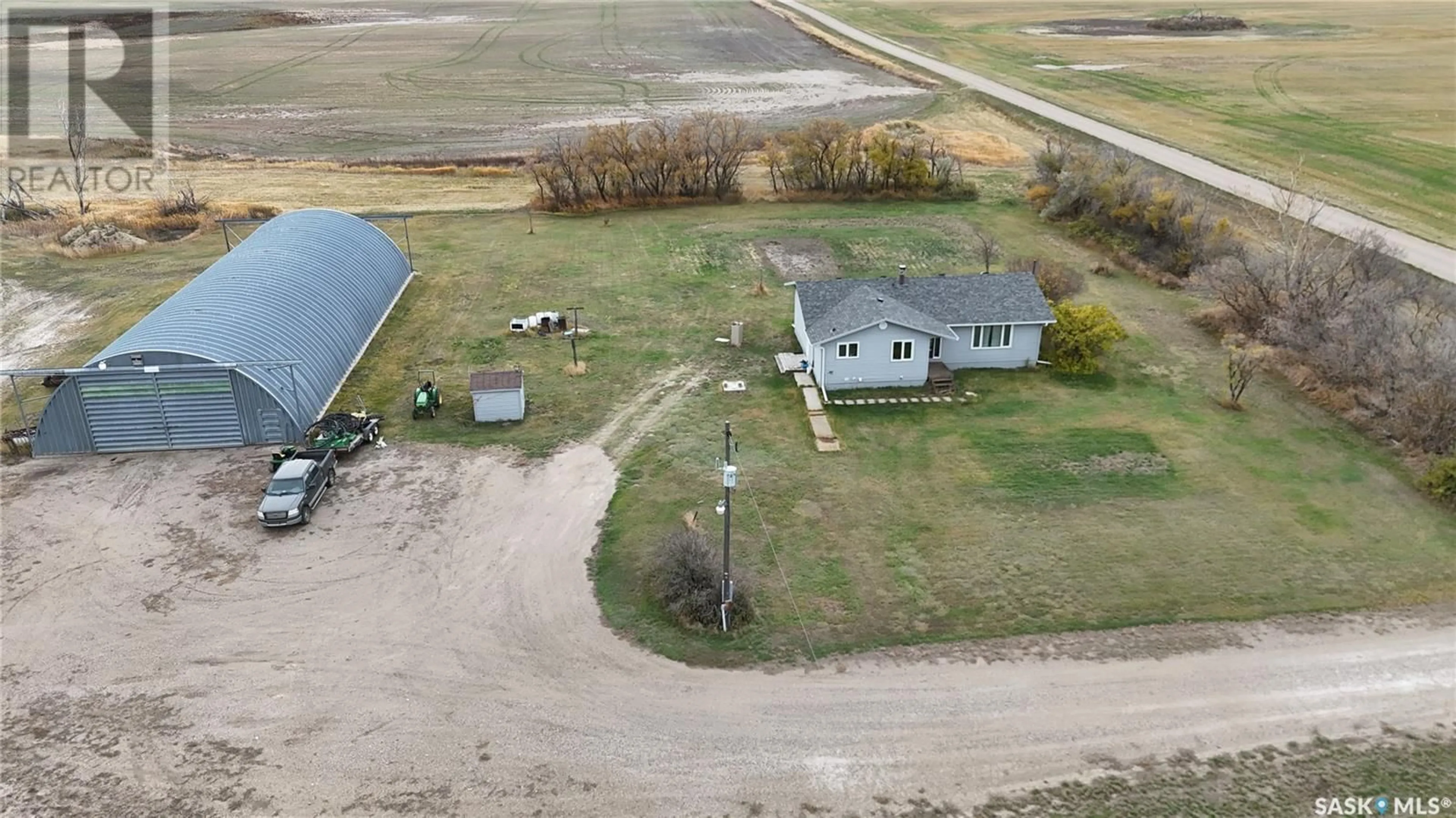 A pic from outside/outdoor area/front of a property/back of a property/a pic from drone, building for Jess Acreage RM Willner, Willner Rm No. 253 Saskatchewan S0H3Z0