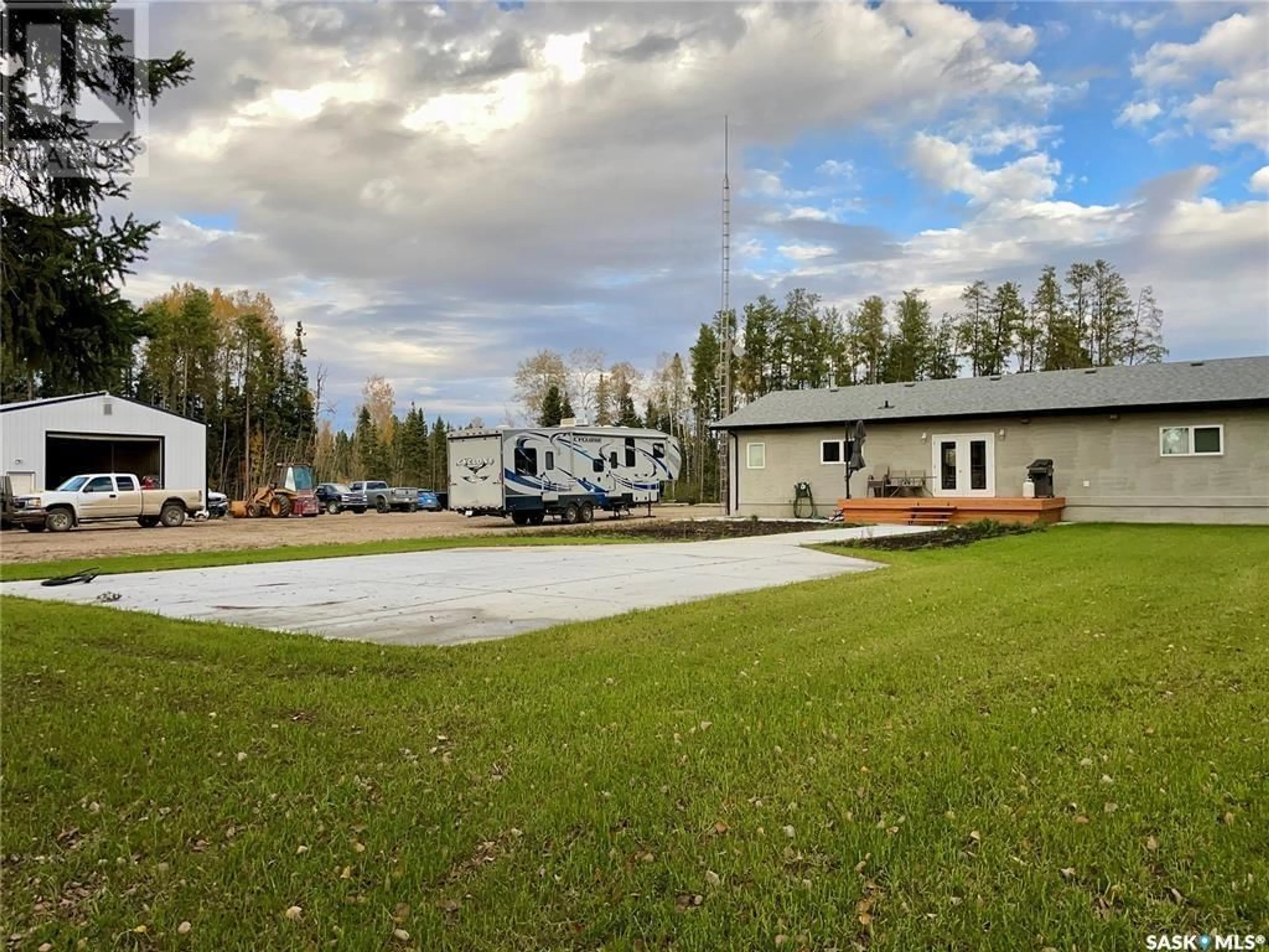 A pic from outside/outdoor area/front of a property/back of a property/a pic from drone, unknown for Morton Acreage, Hudson Bay Rm No. 394 Saskatchewan S0E0Y0