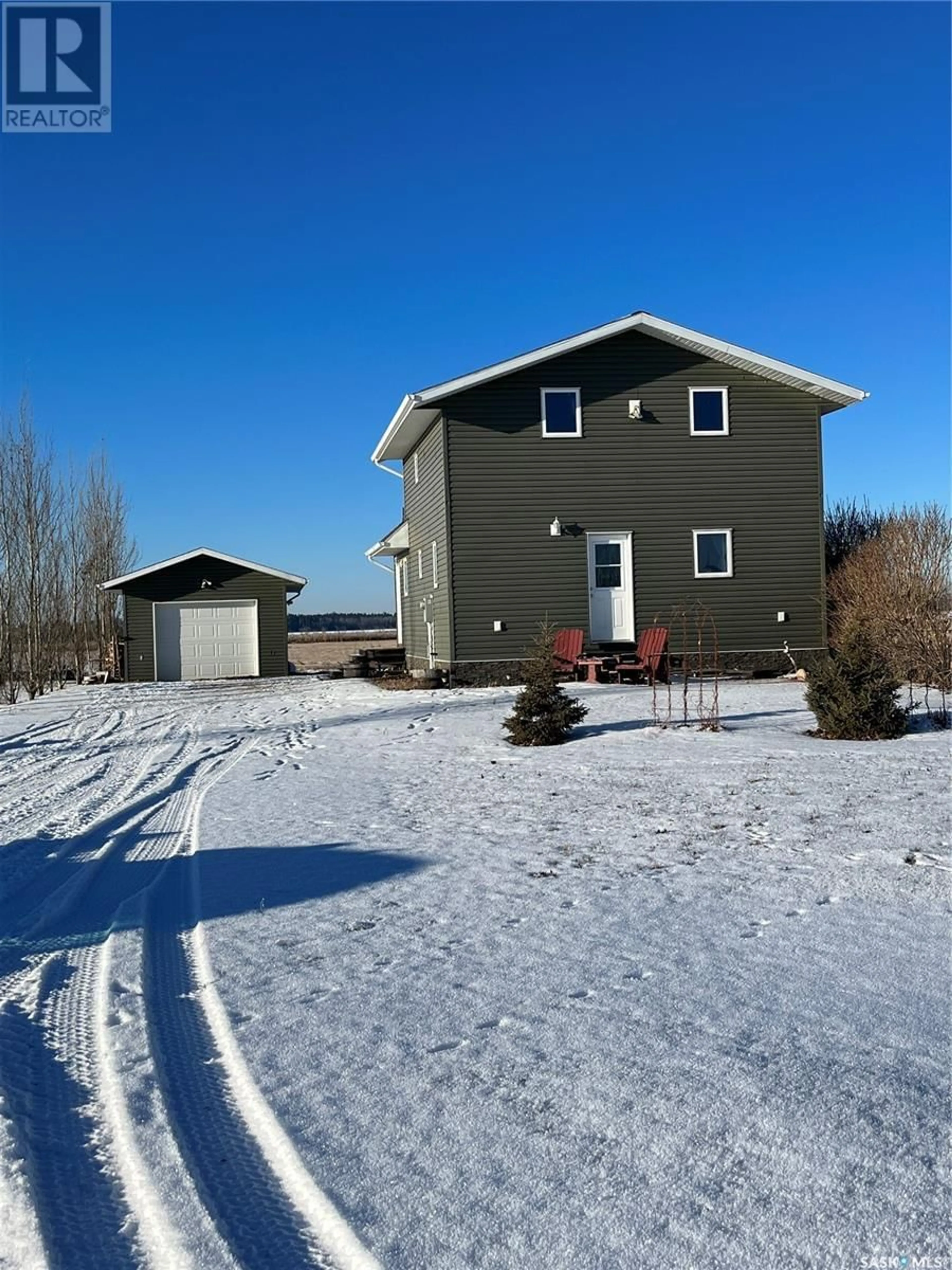 A pic from outside/outdoor area/front of a property/back of a property/a pic from drone, water/lake/river/ocean view for 16 PORCUPINE DRIVE, Delaronde Lake Saskatchewan S0J0E0