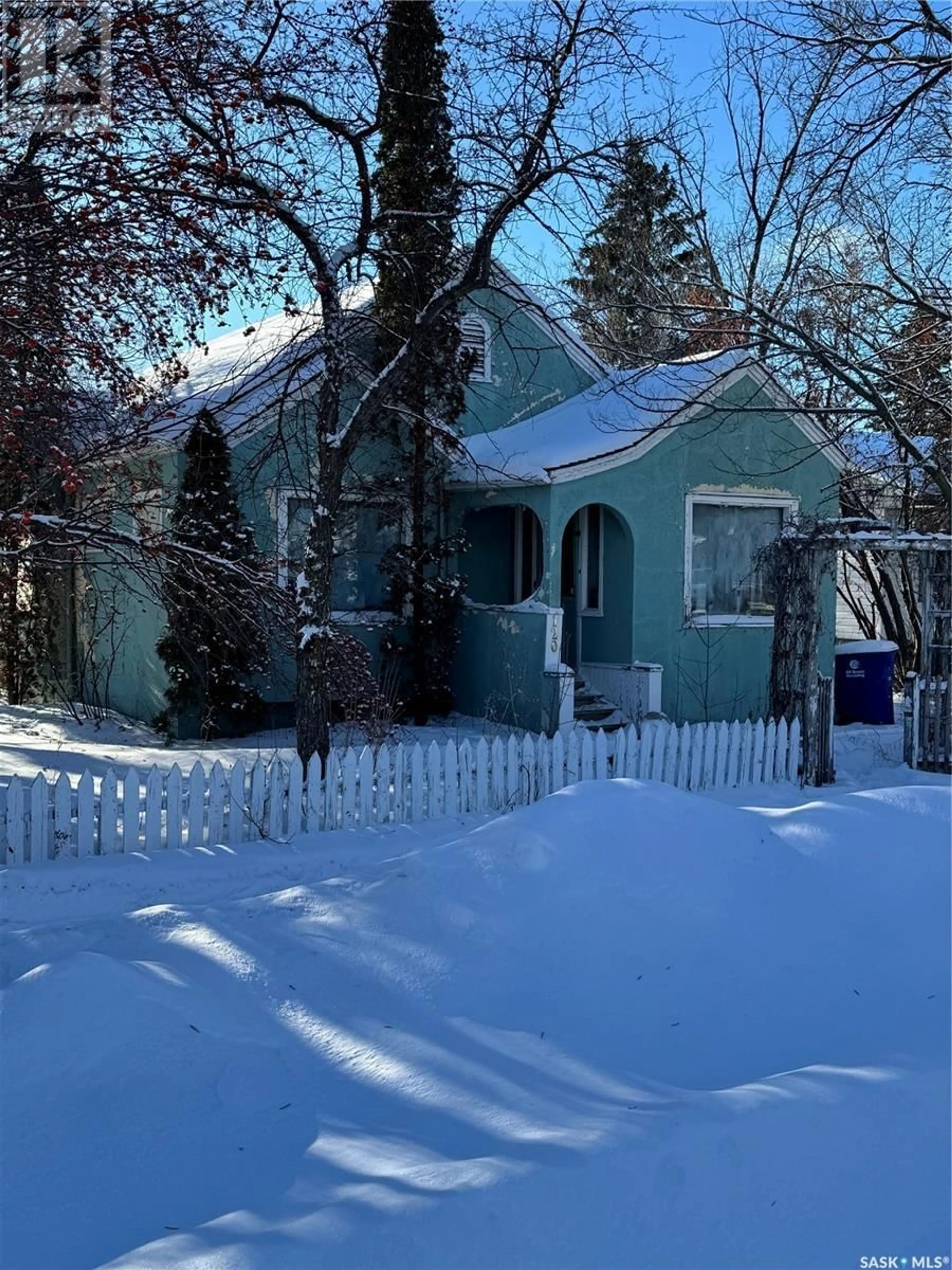 A pic from outside/outdoor area/front of a property/back of a property/a pic from drone, street for 120 1st STREET E, Langham Saskatchewan S0K0H8