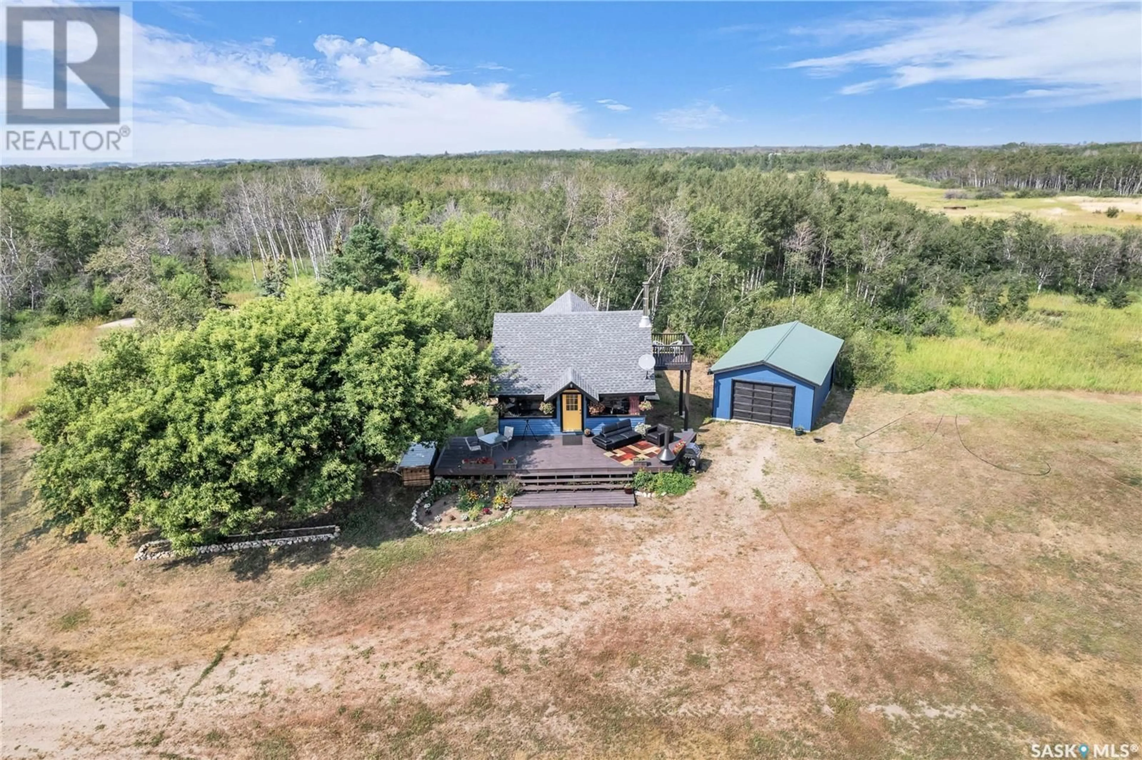 A pic from outside/outdoor area/front of a property/back of a property/a pic from drone, unknown for DIAMOND VIEW ACREAGE, Vanscoy Rm No. 345 Saskatchewan S7L3J0