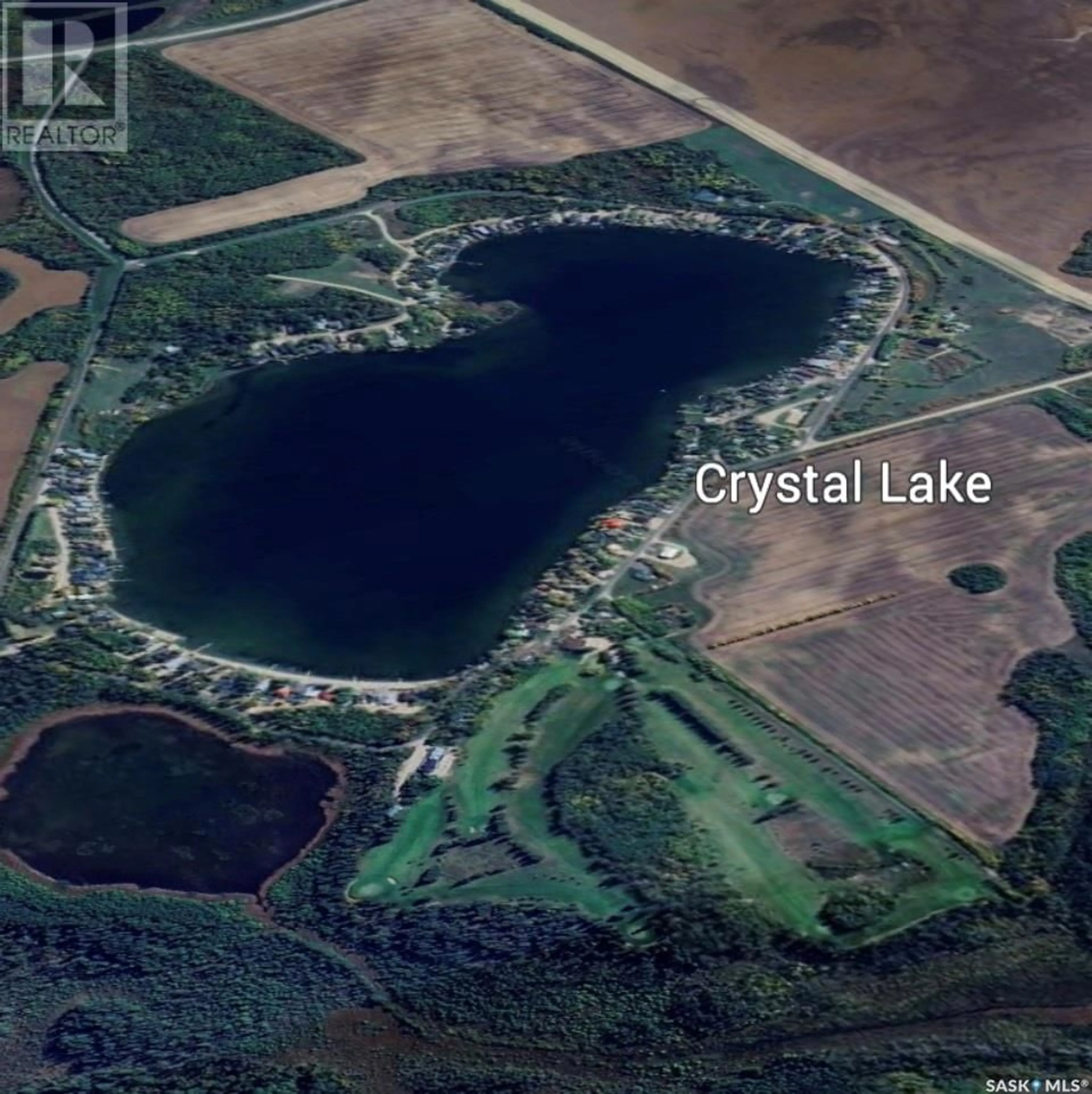 A pic from outside/outdoor area/front of a property/back of a property/a pic from drone, water/lake/river/ocean view for 36 Crystal DRIVE, Crystal Lake Saskatchewan S0A4A0