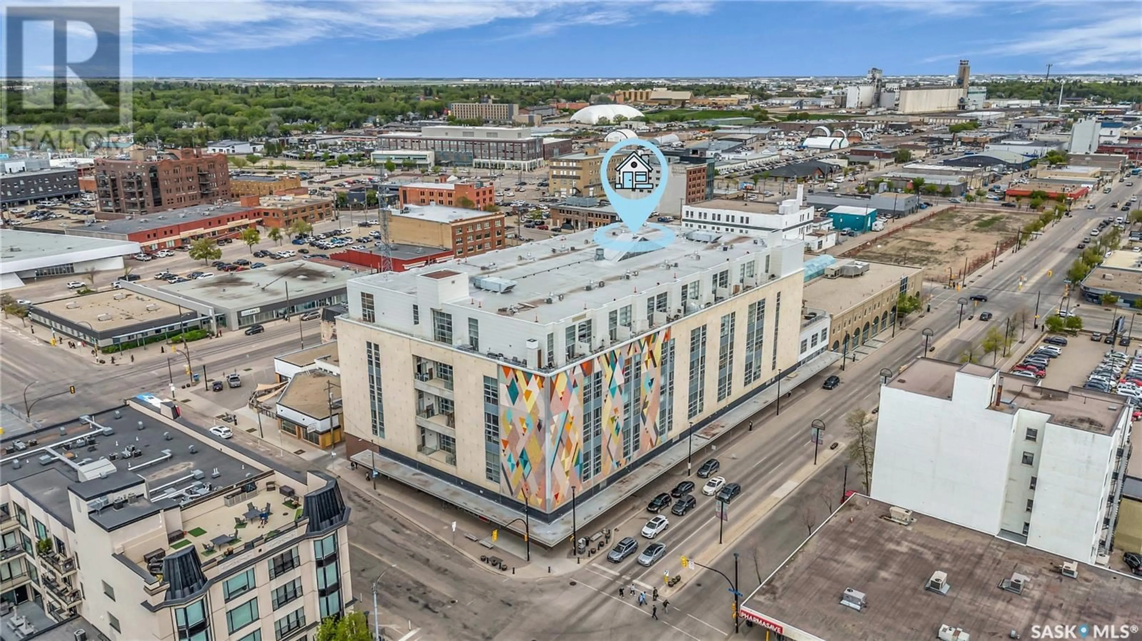 A pic from outside/outdoor area/front of a property/back of a property/a pic from drone, city buildings view from balcony for 513 120 23rd STREET E, Saskatoon Saskatchewan S7K0J2