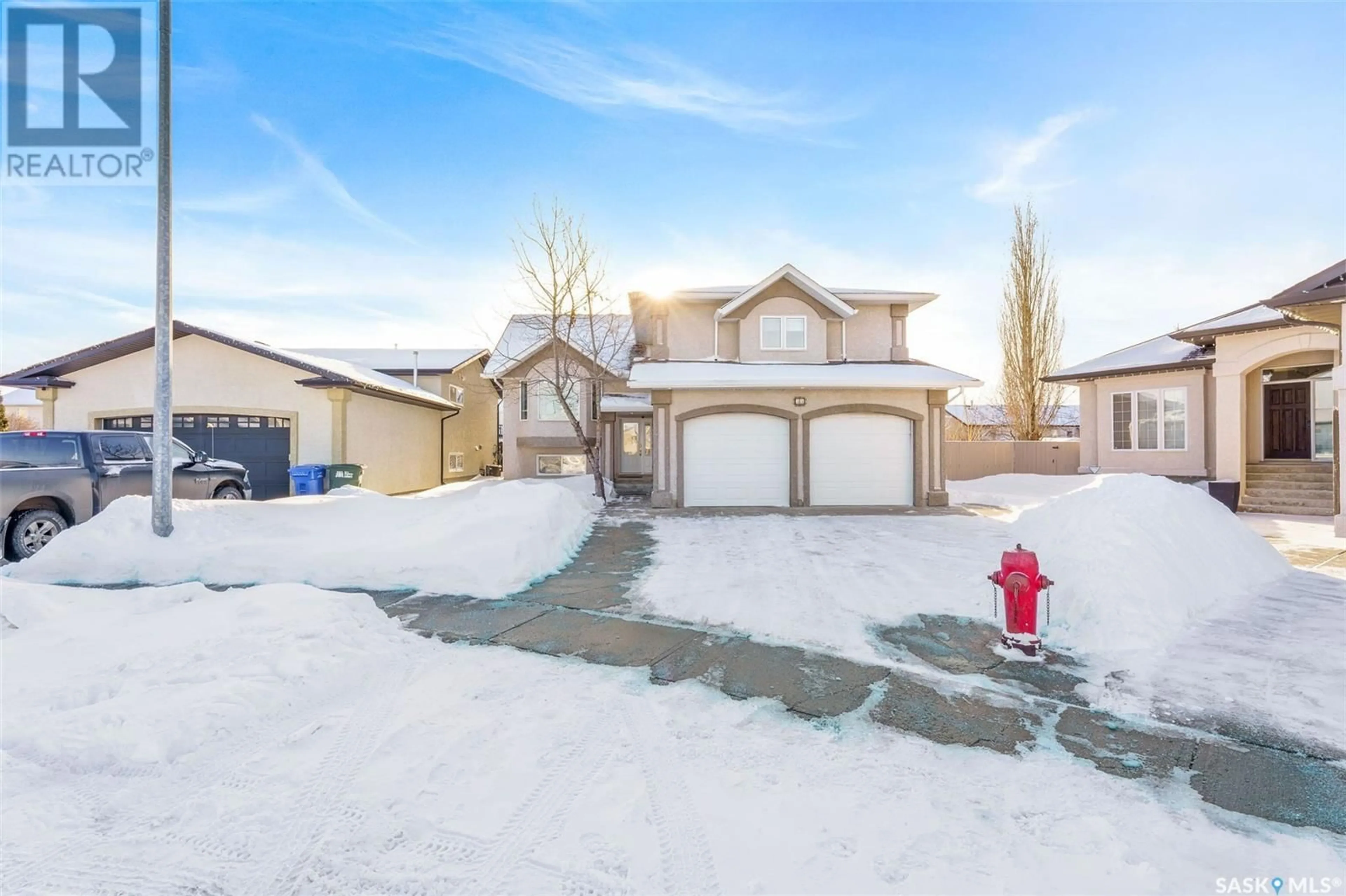 A pic from outside/outdoor area/front of a property/back of a property/a pic from drone, street for 55 Linner LANE, Prince Albert Saskatchewan S6X1C7