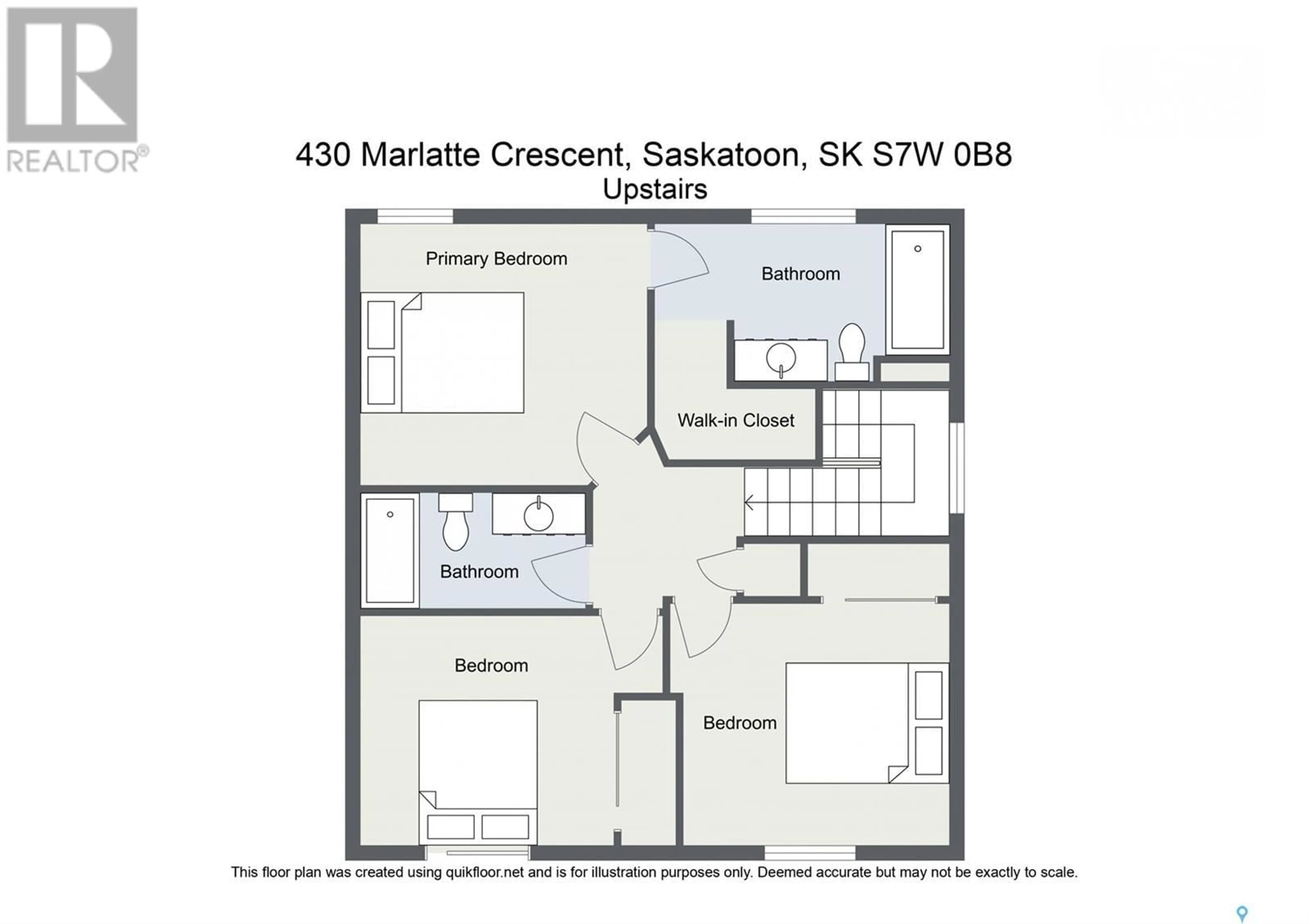 Floor plan for 430 Marlatte CRESCENT, Saskatoon Saskatchewan S7W0S9