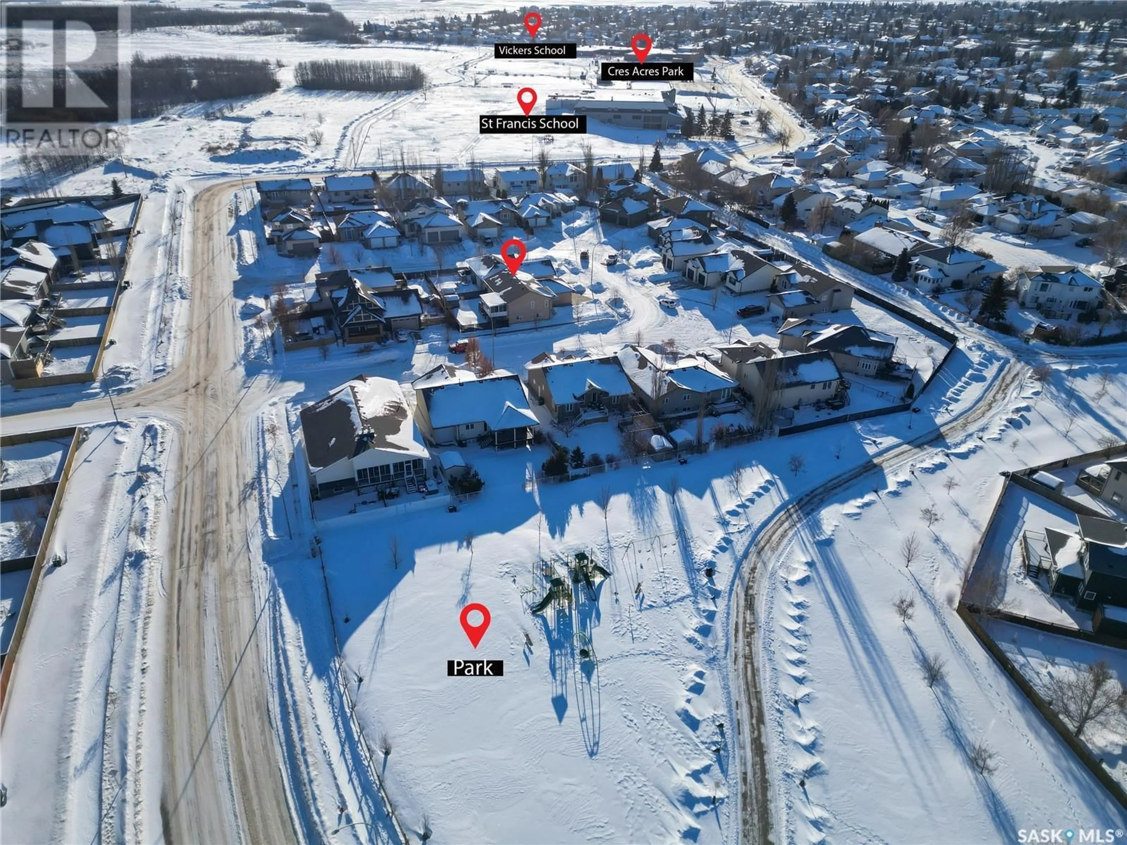 A pic from outside/outdoor area/front of a property/back of a property/a pic from drone, street for 20 Damour TERRACE, Prince Albert Saskatchewan S6X1C9