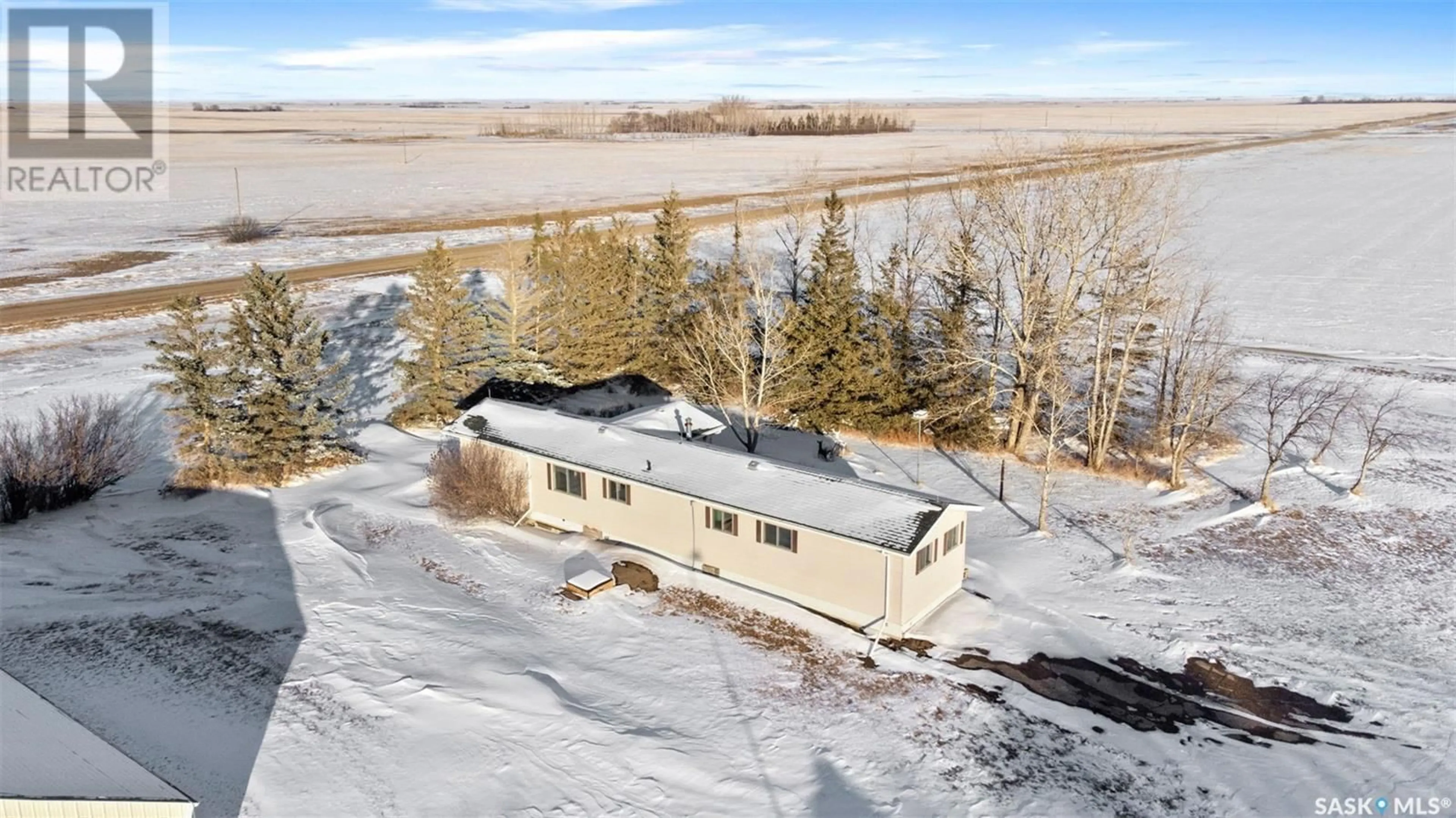 A pic from outside/outdoor area/front of a property/back of a property/a pic from drone, unknown for BENDER ACREAGE, Loreburn Rm No. 254 Saskatchewan S0H2S0