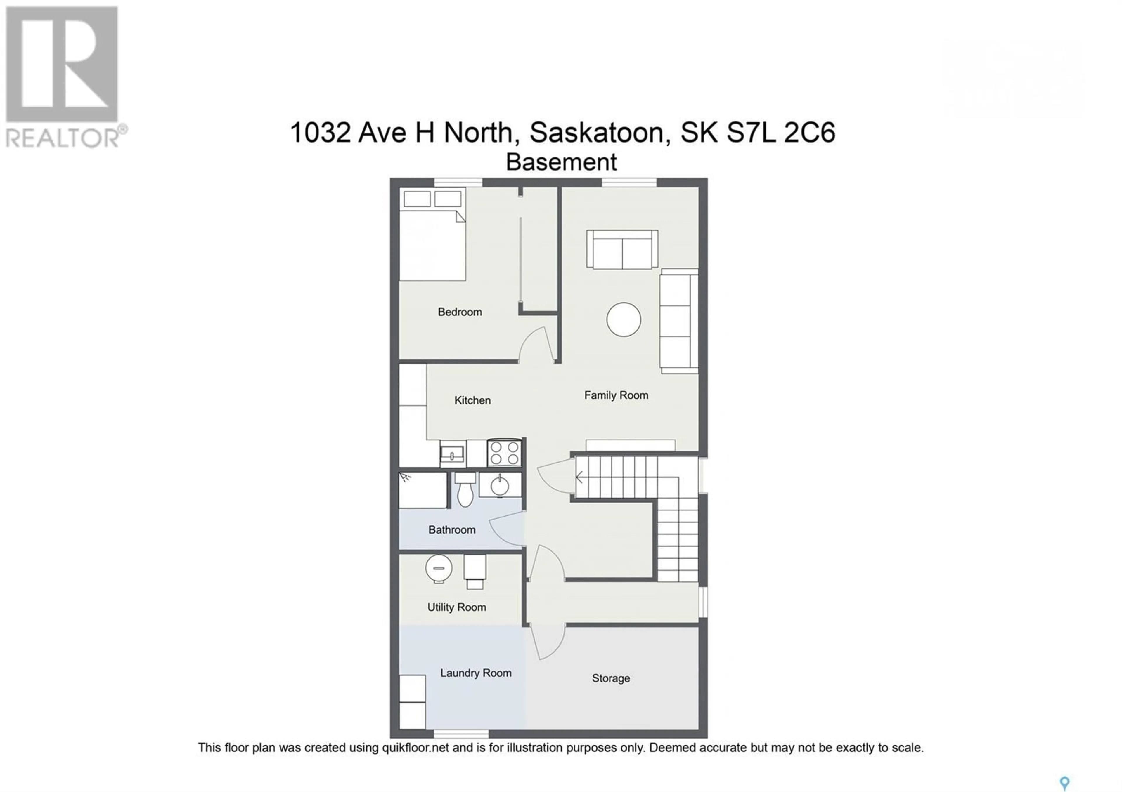 Floor plan for 1032 H AVENUE N, Saskatoon Saskatchewan S7L2C6