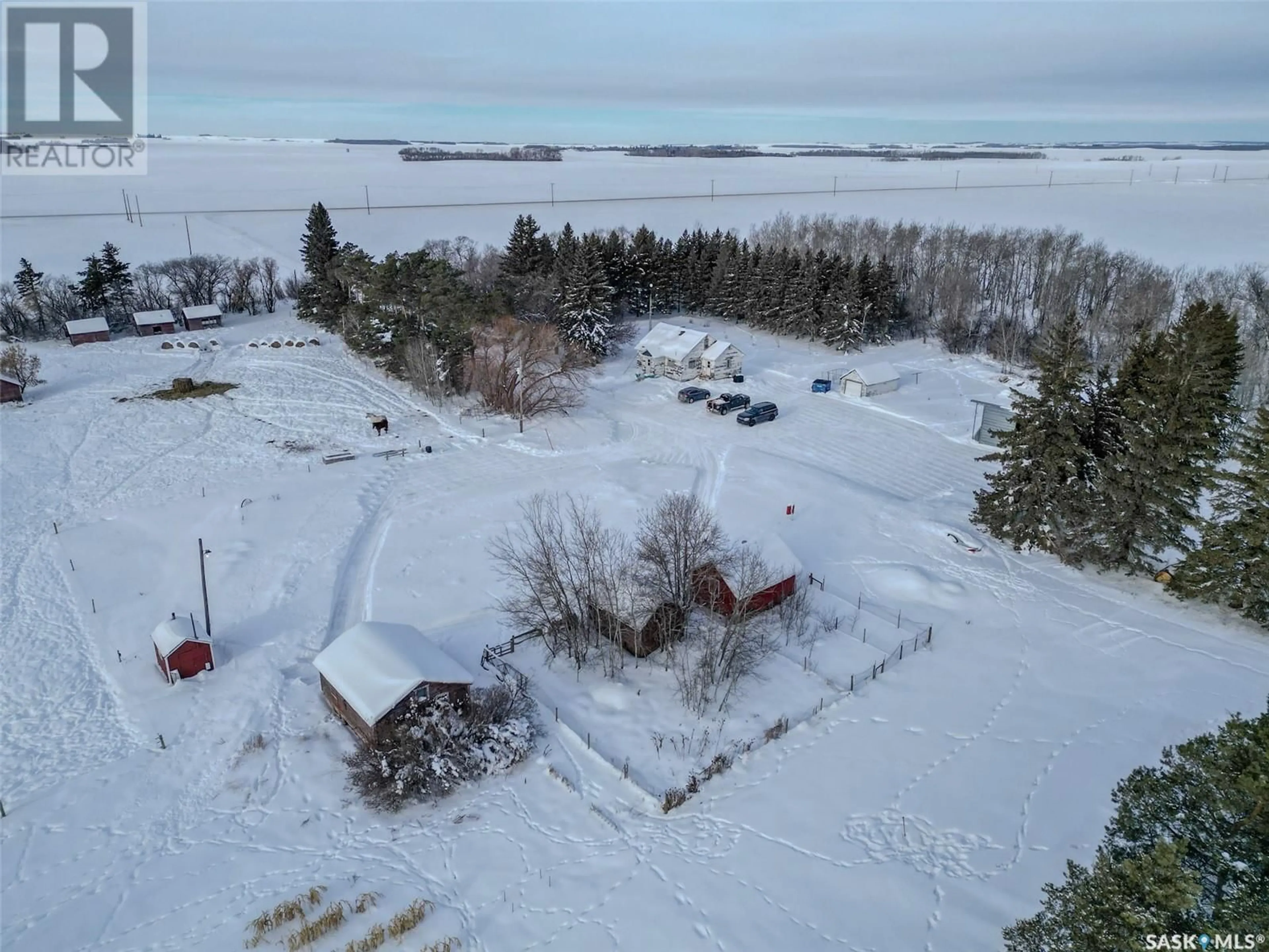 A pic from outside/outdoor area/front of a property/back of a property/a pic from drone, unknown for Leroux Acreage, Humboldt Rm No. 370 Saskatchewan S0K2A0