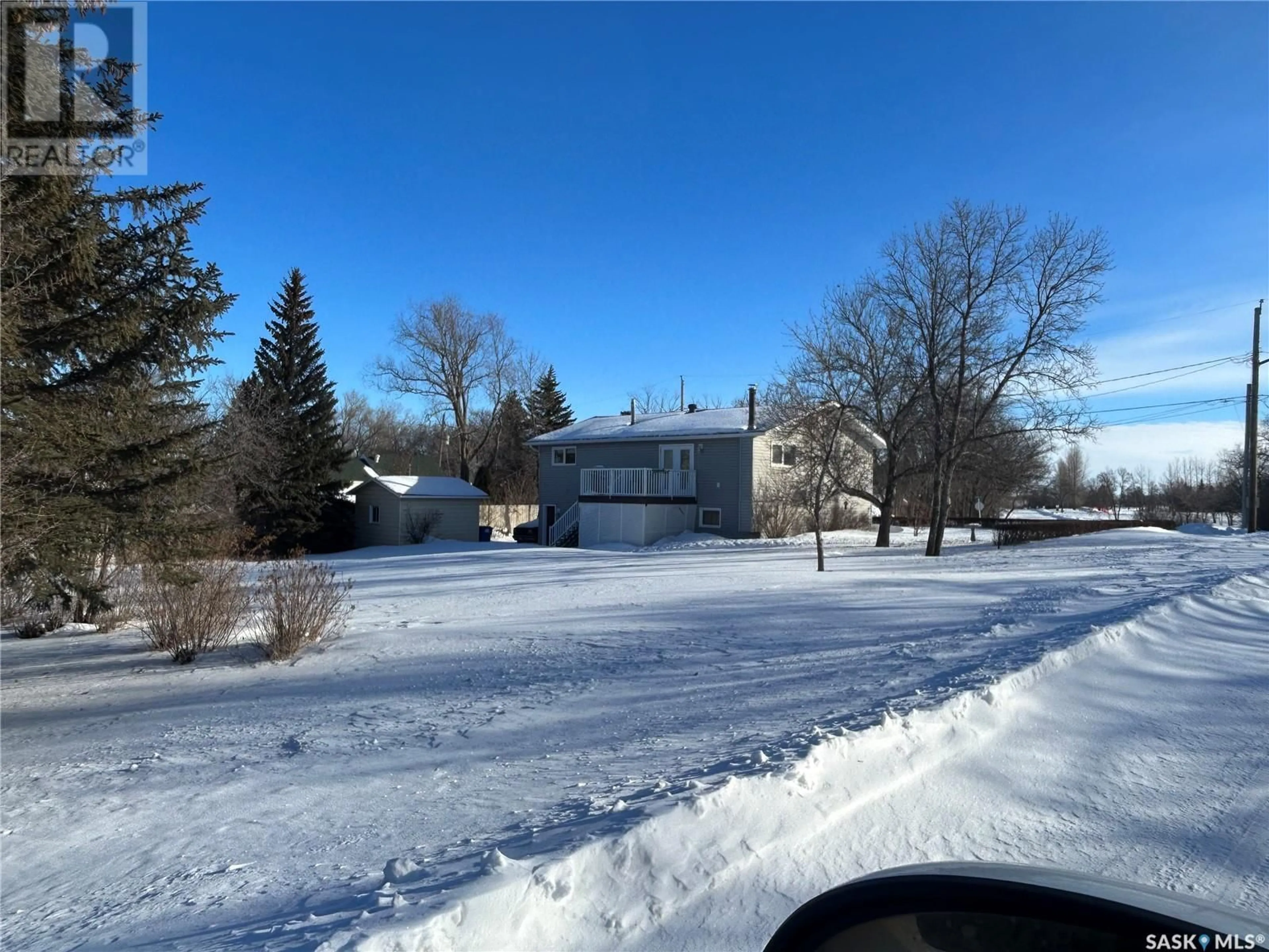 A pic from outside/outdoor area/front of a property/back of a property/a pic from drone, street for 114 Pine STREET, Wolseley Saskatchewan S0G5H0