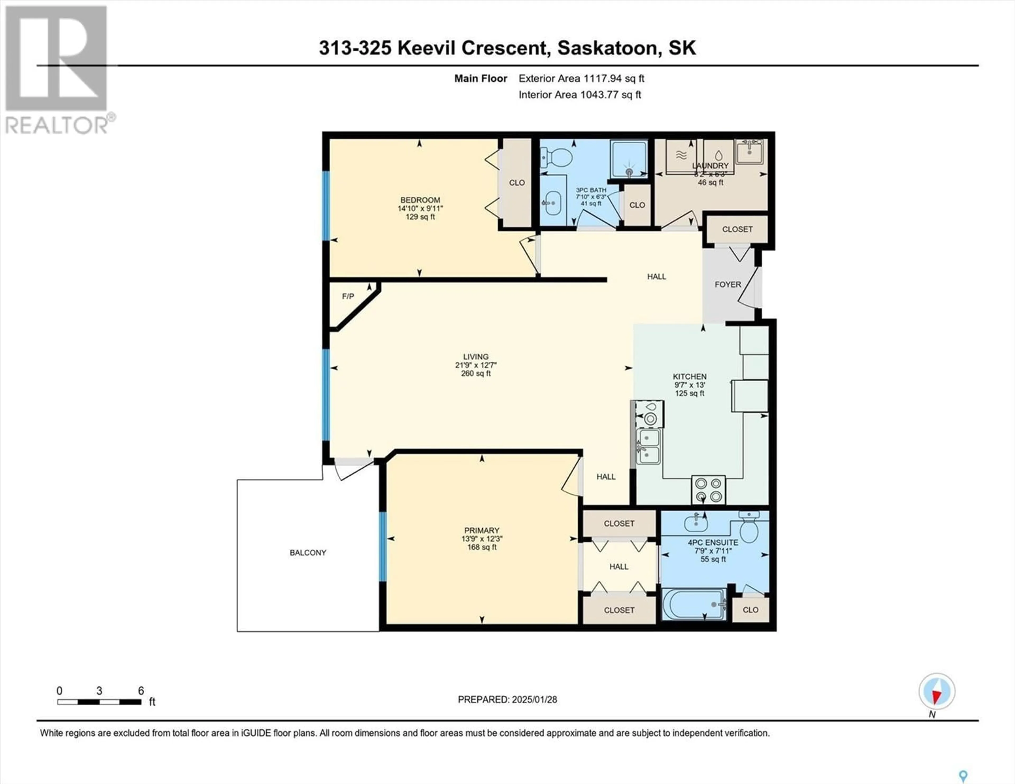 Floor plan for 313 325 Keevil CRESCENT, Saskatoon Saskatchewan S7N4R8