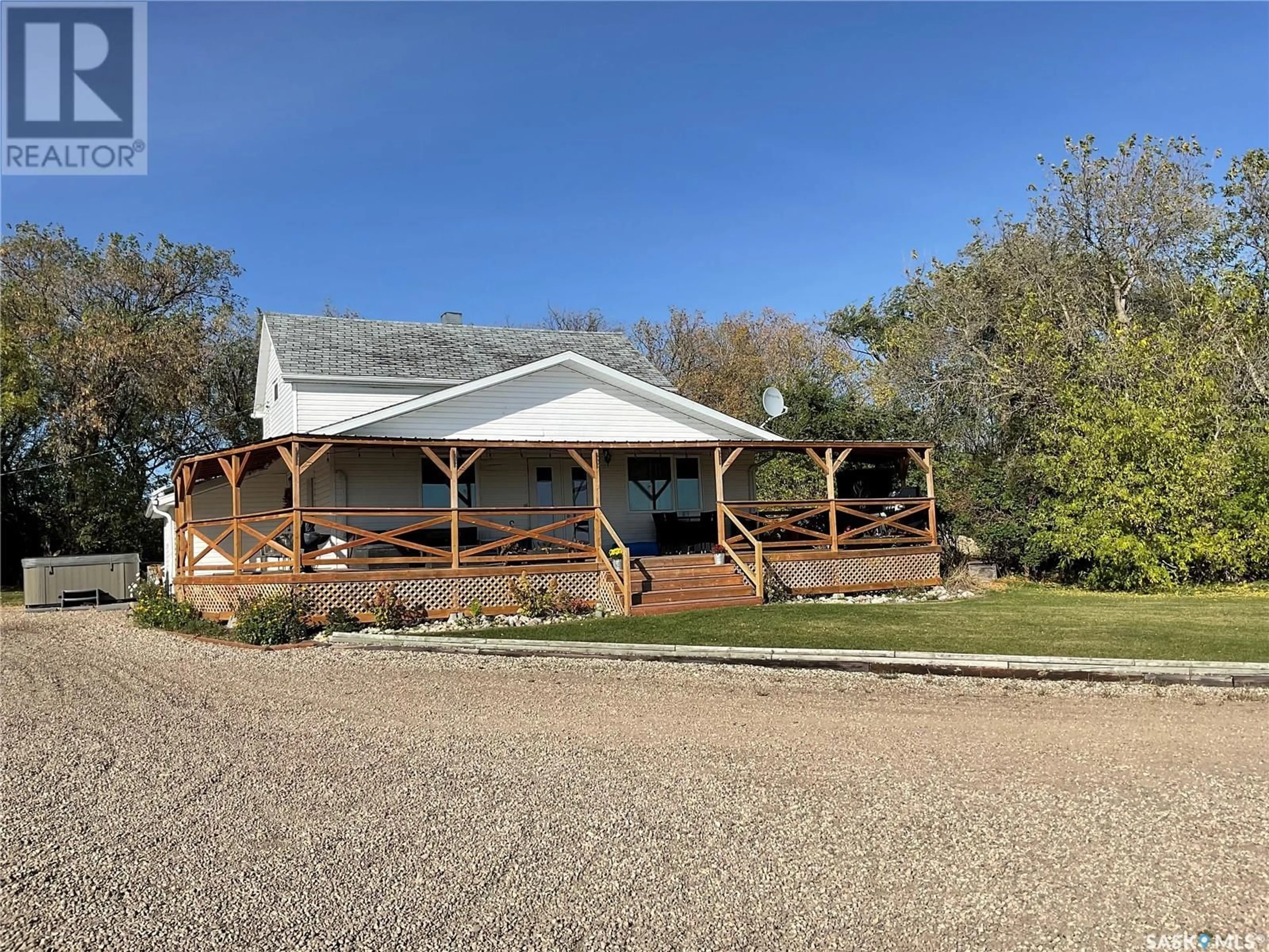 A pic from outside/outdoor area/front of a property/back of a property/a pic from drone, unknown for HAUSSECKER ACREAGE, Fish Creek Rm No. 402 Saskatchewan S0K4P0
