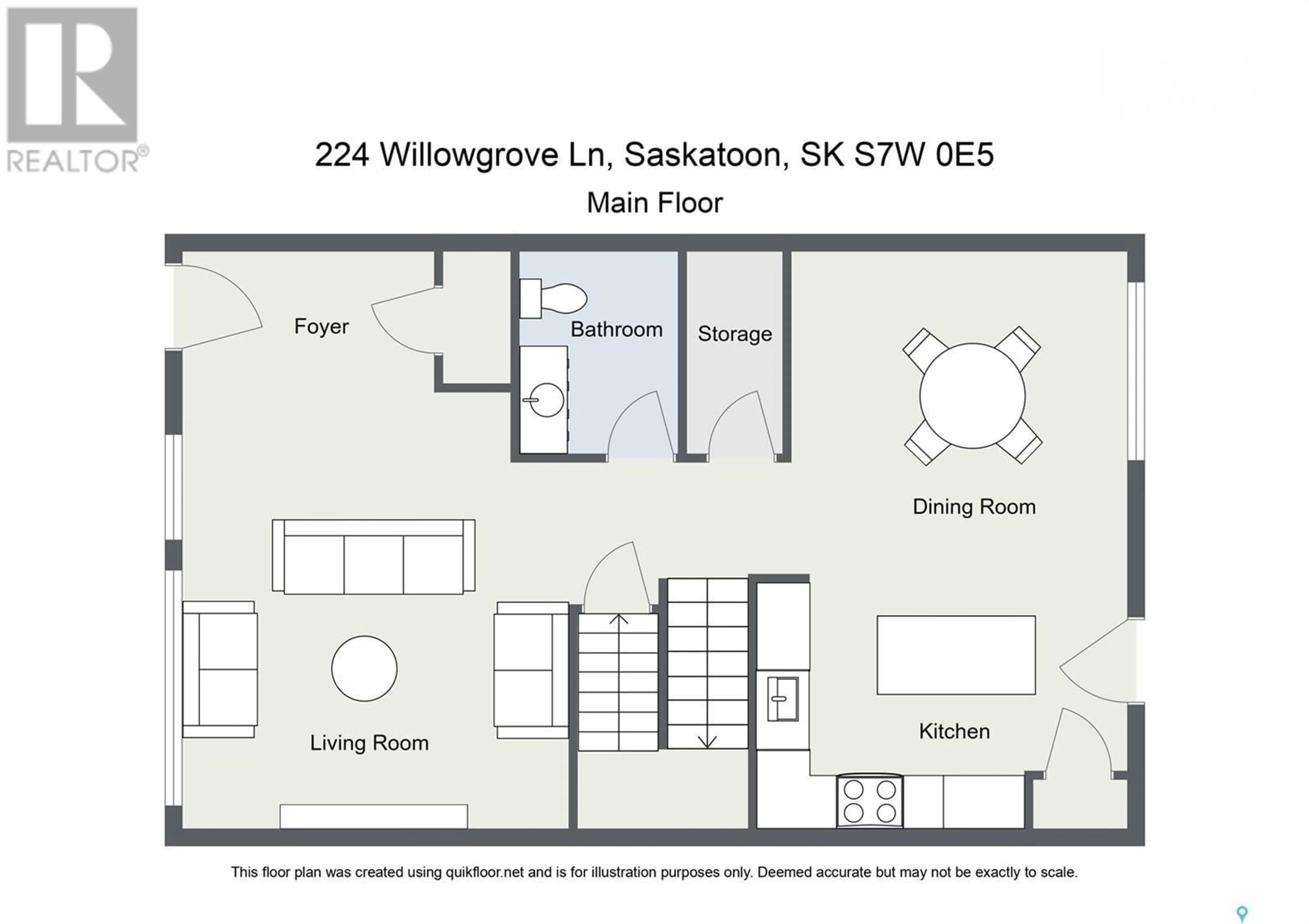 Floor plan for 224 Willowgrove LANE, Saskatoon Saskatchewan S7W0H8