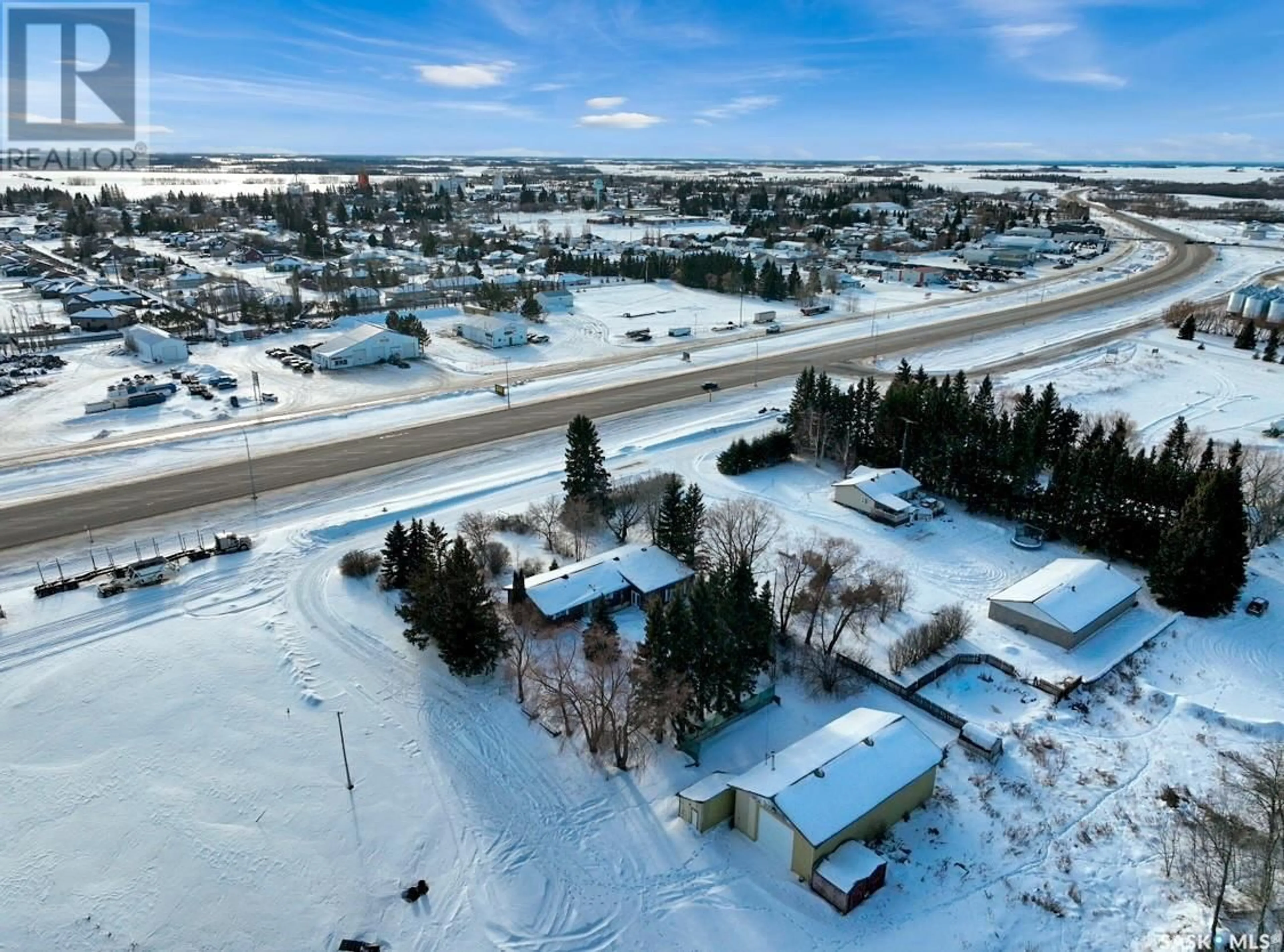 A pic from outside/outdoor area/front of a property/back of a property/a pic from drone, street for Kerber Acreage, Shellbrook Rm No. 493 Saskatchewan S0J2E0