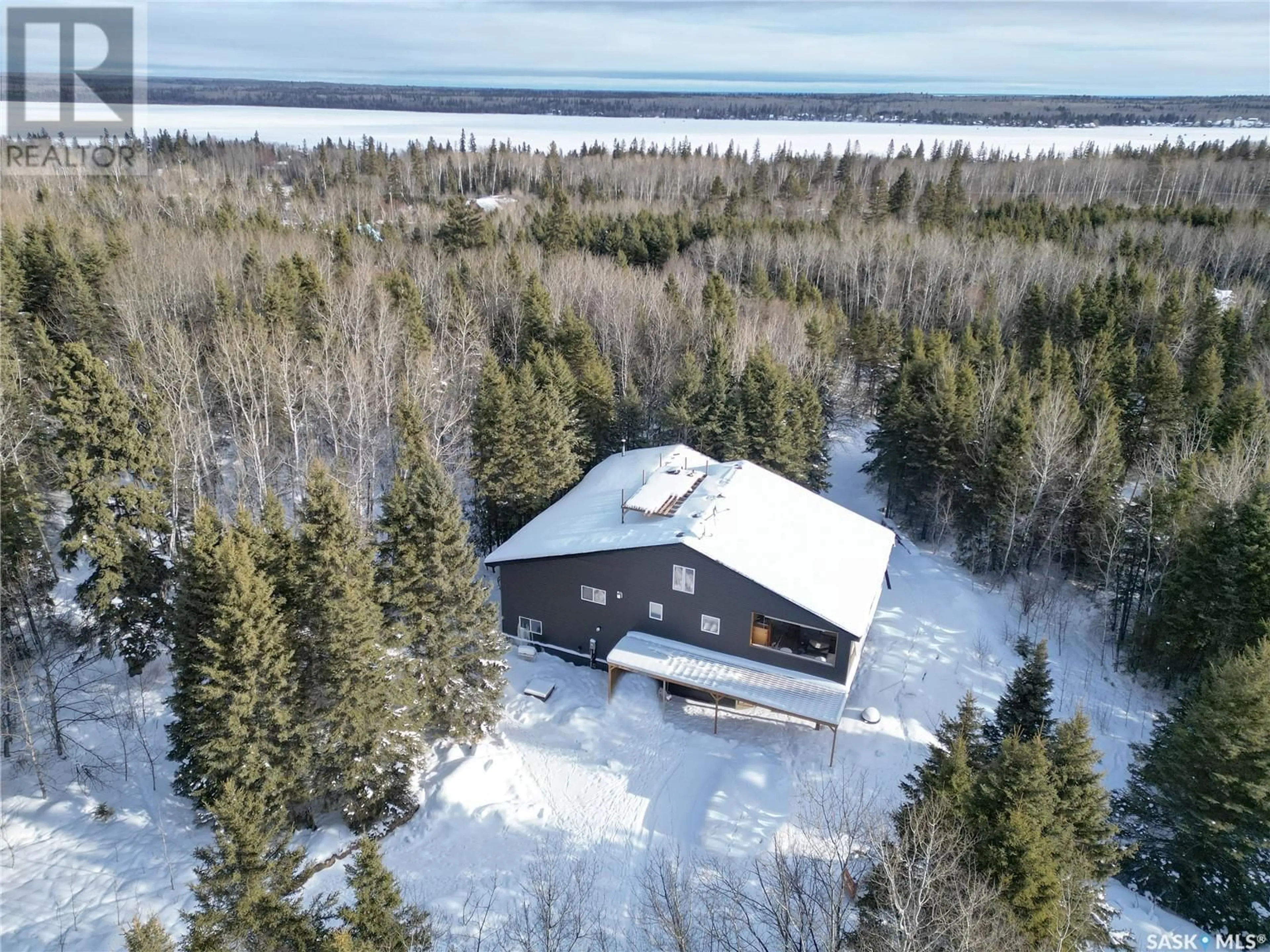 A pic from outside/outdoor area/front of a property/back of a property/a pic from drone, water/lake/river/ocean view for 207 Poplar CRESCENT, Paddockwood Rm No. 520 Saskatchewan S0J0N0