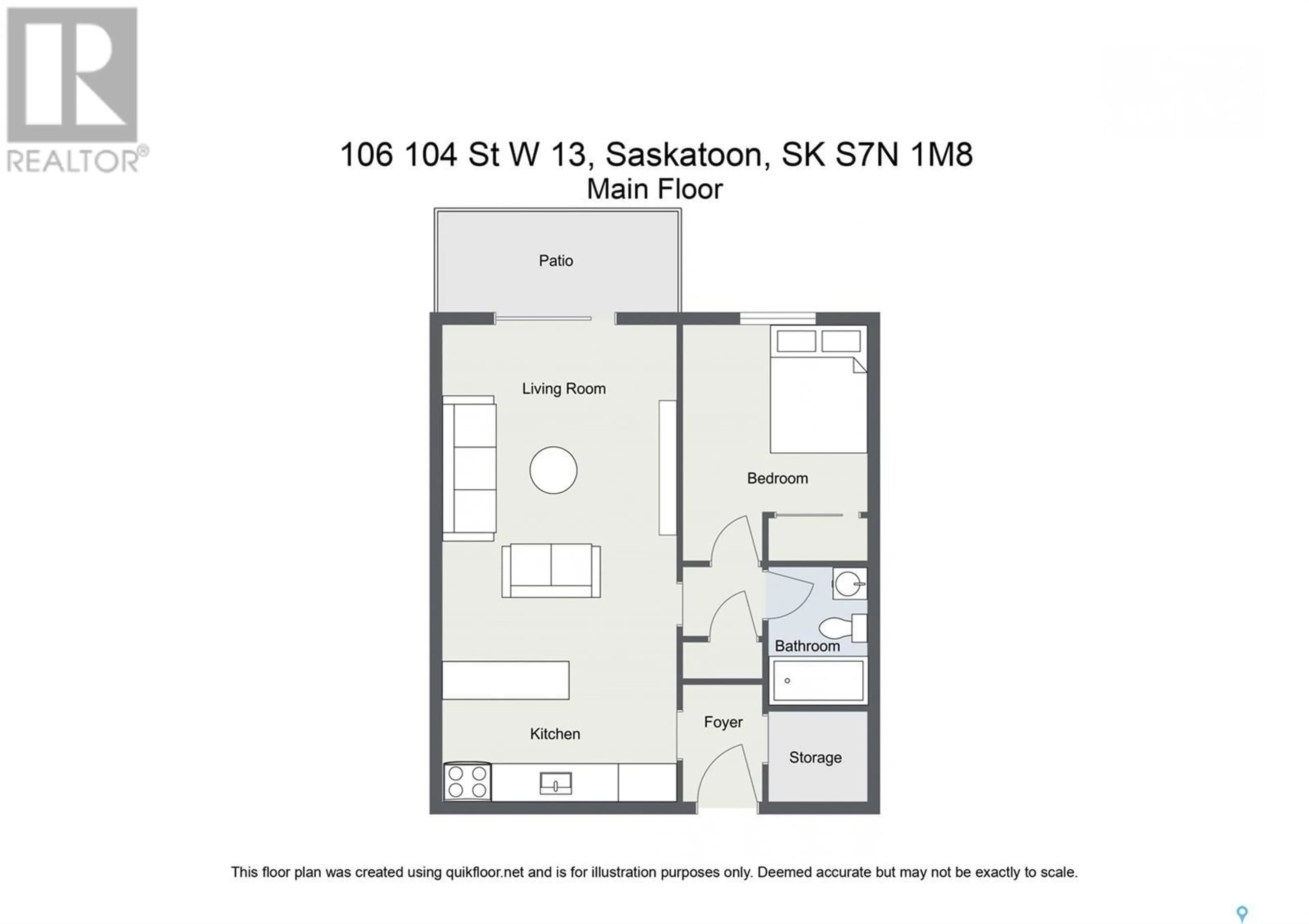 Floor plan for 13 106 104th STREET W, Saskatoon Saskatchewan S7N1M8