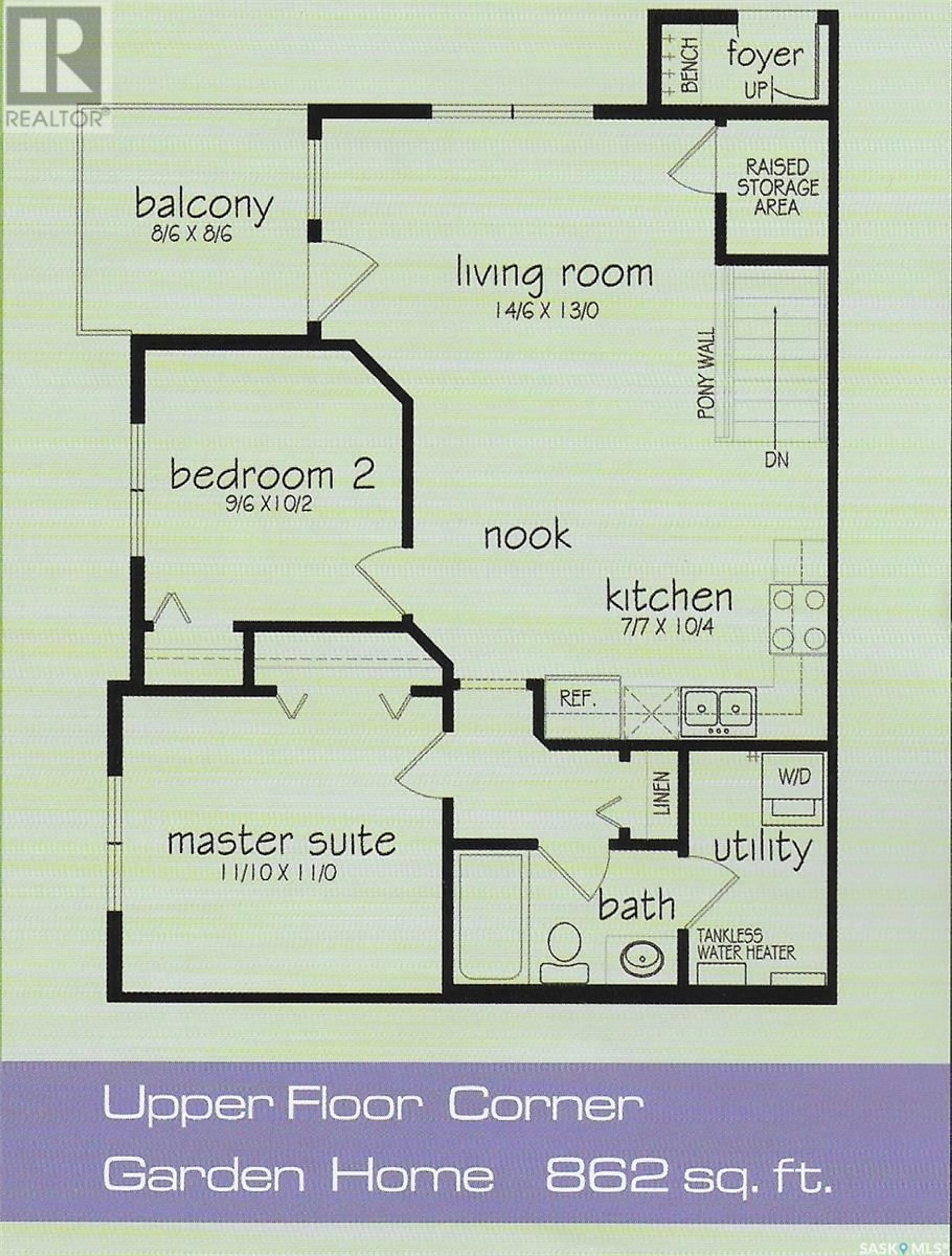 Floor plan for 88 5642 GORDON ROAD, Regina Saskatchewan S4W0M1