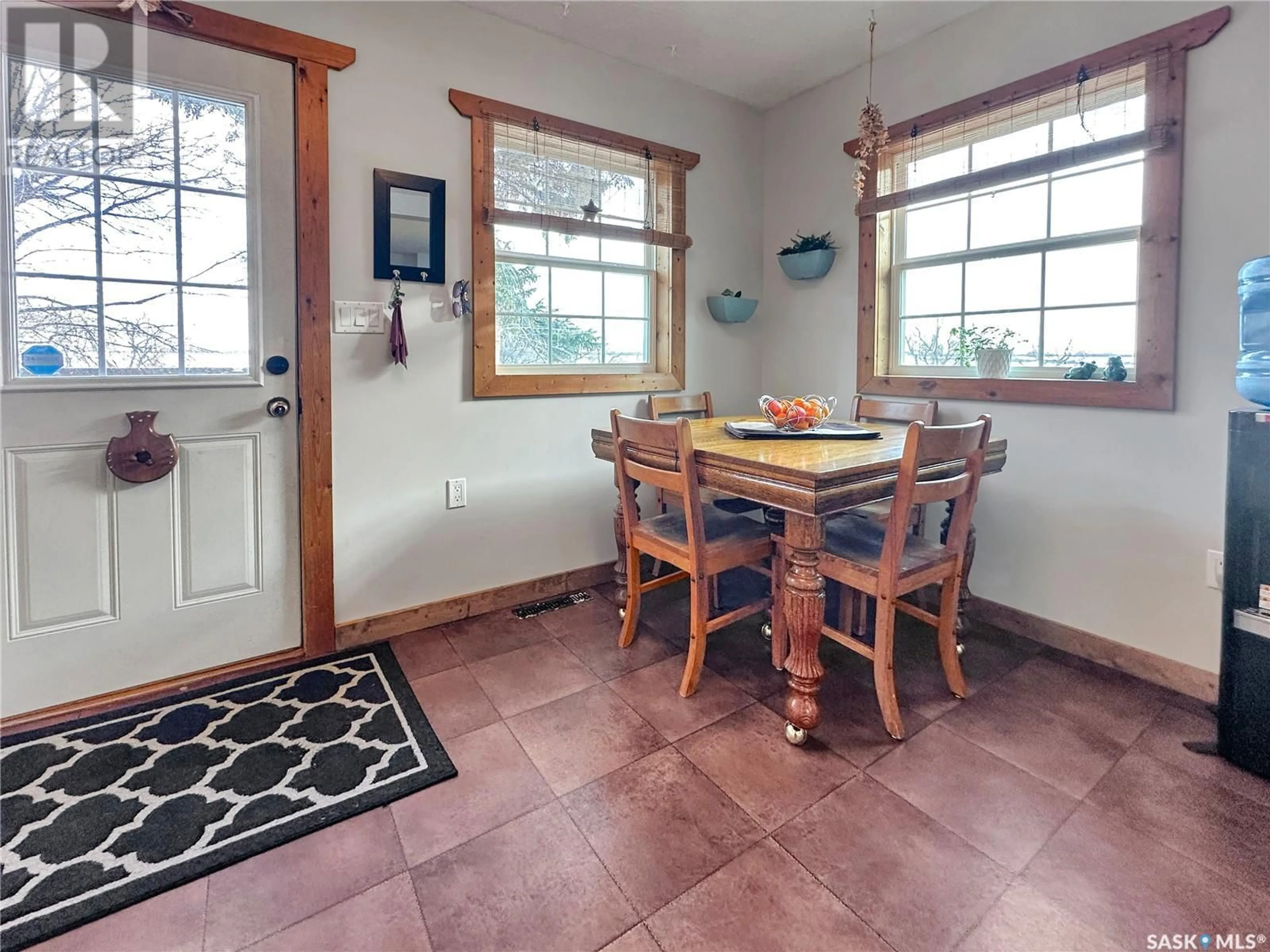 Dining room, ceramic/tile floor for Hayland Farmacy Acreage, Good Lake Rm No. 274 Saskatchewan S0A3V0