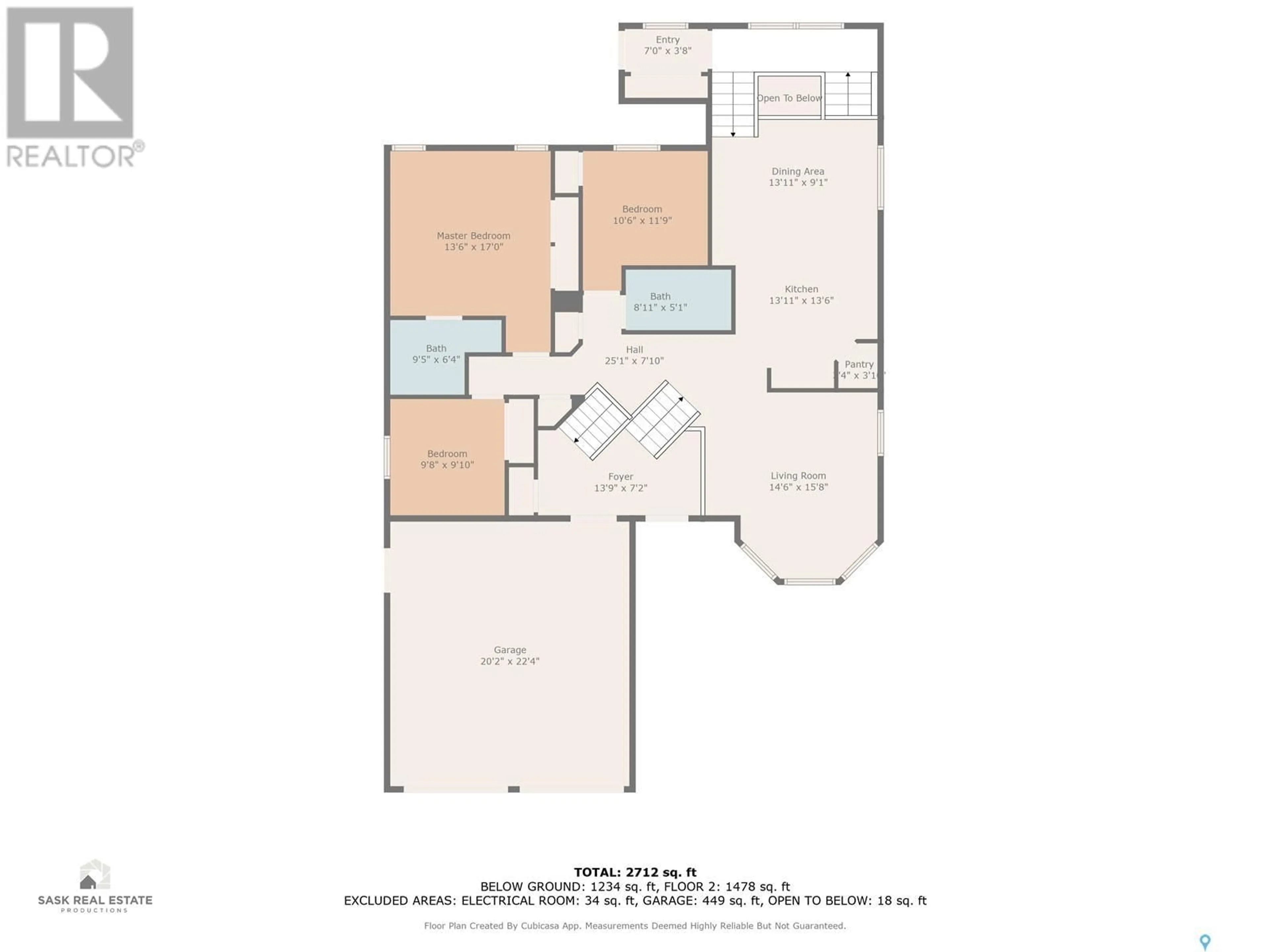 Floor plan for 223 BROOKMORE LANE, Saskatoon Saskatchewan S7V1C1