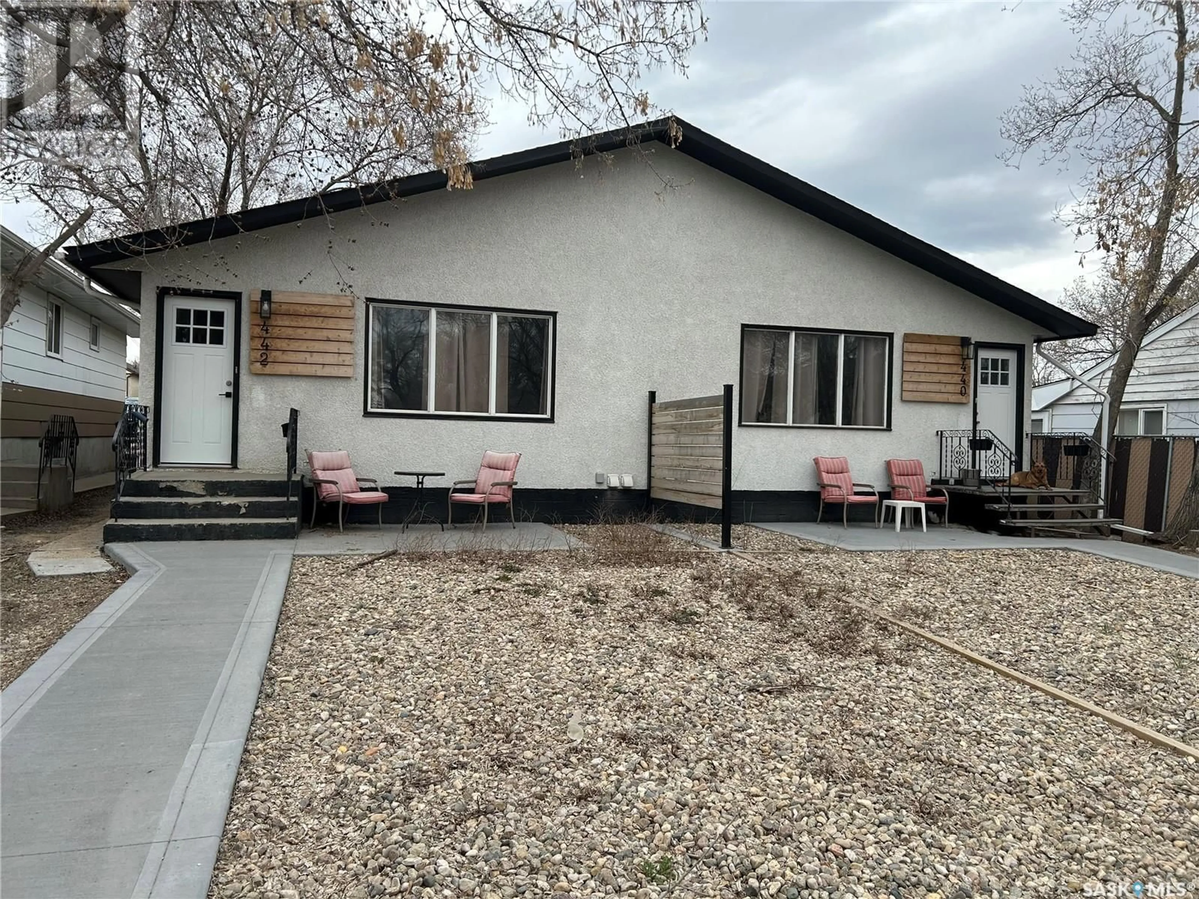 Home with vinyl exterior material, street for 440-442 CONNAUGHT STREET, Regina Saskatchewan S4R4W9