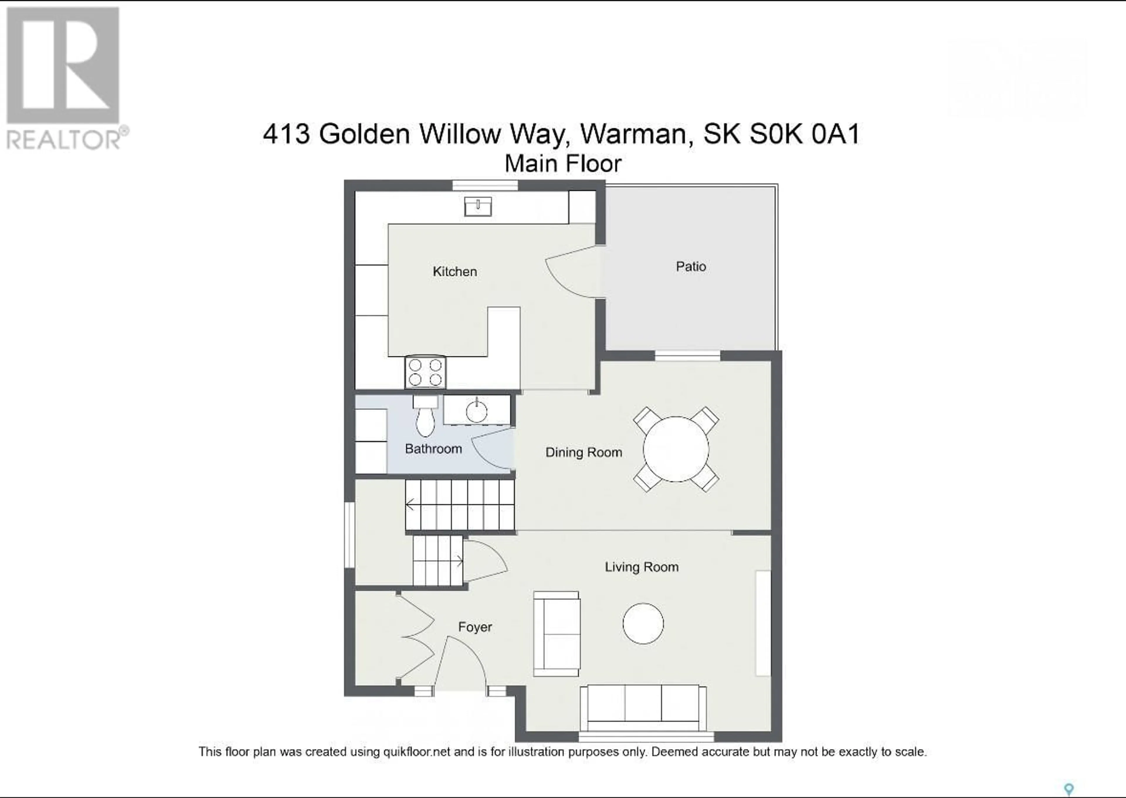 Floor plan for 413 Golden Willow WAY, Warman Saskatchewan S0K4S2