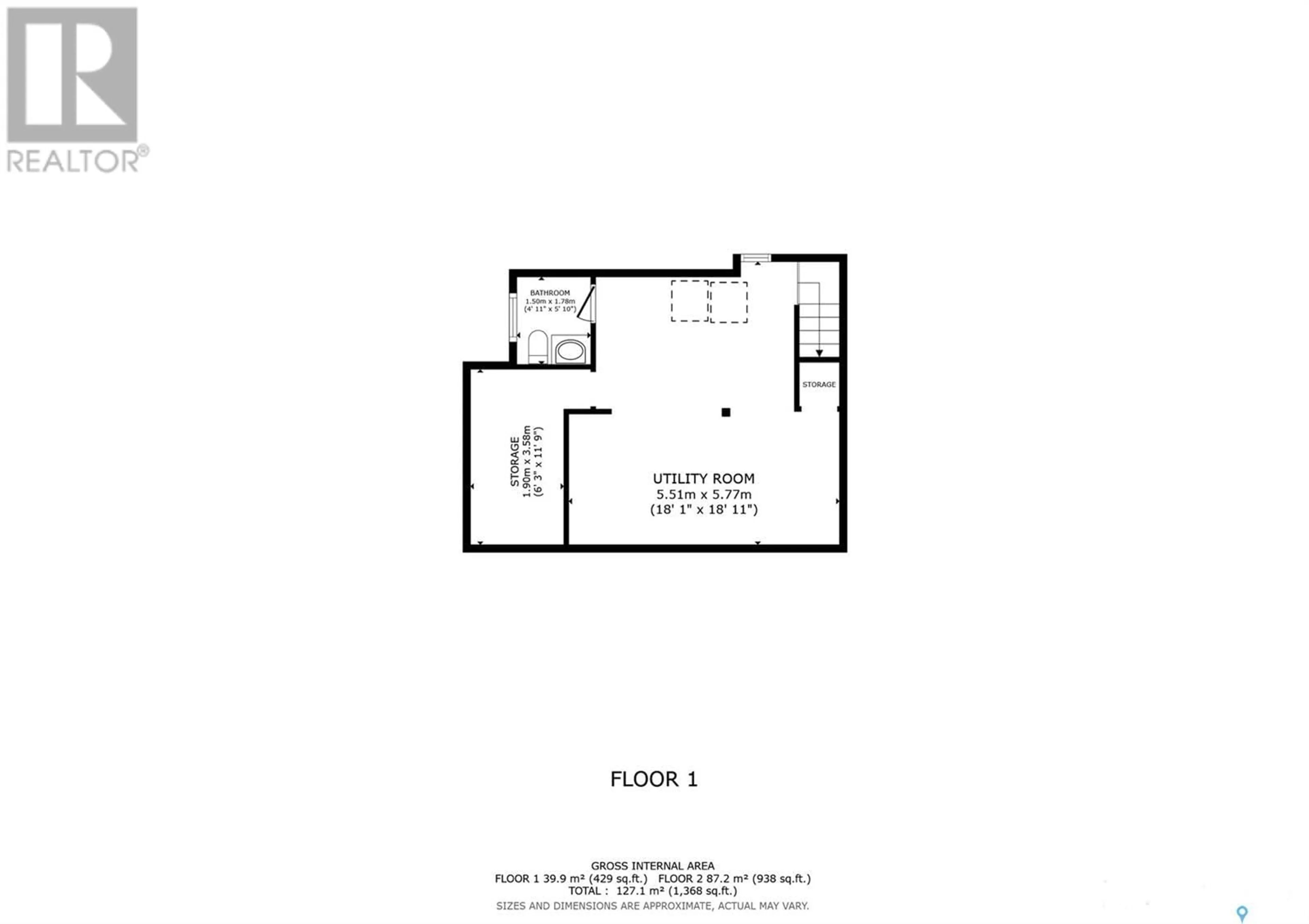 Floor plan for 1054 Hastings STREET, Moose Jaw Saskatchewan S6H5R8