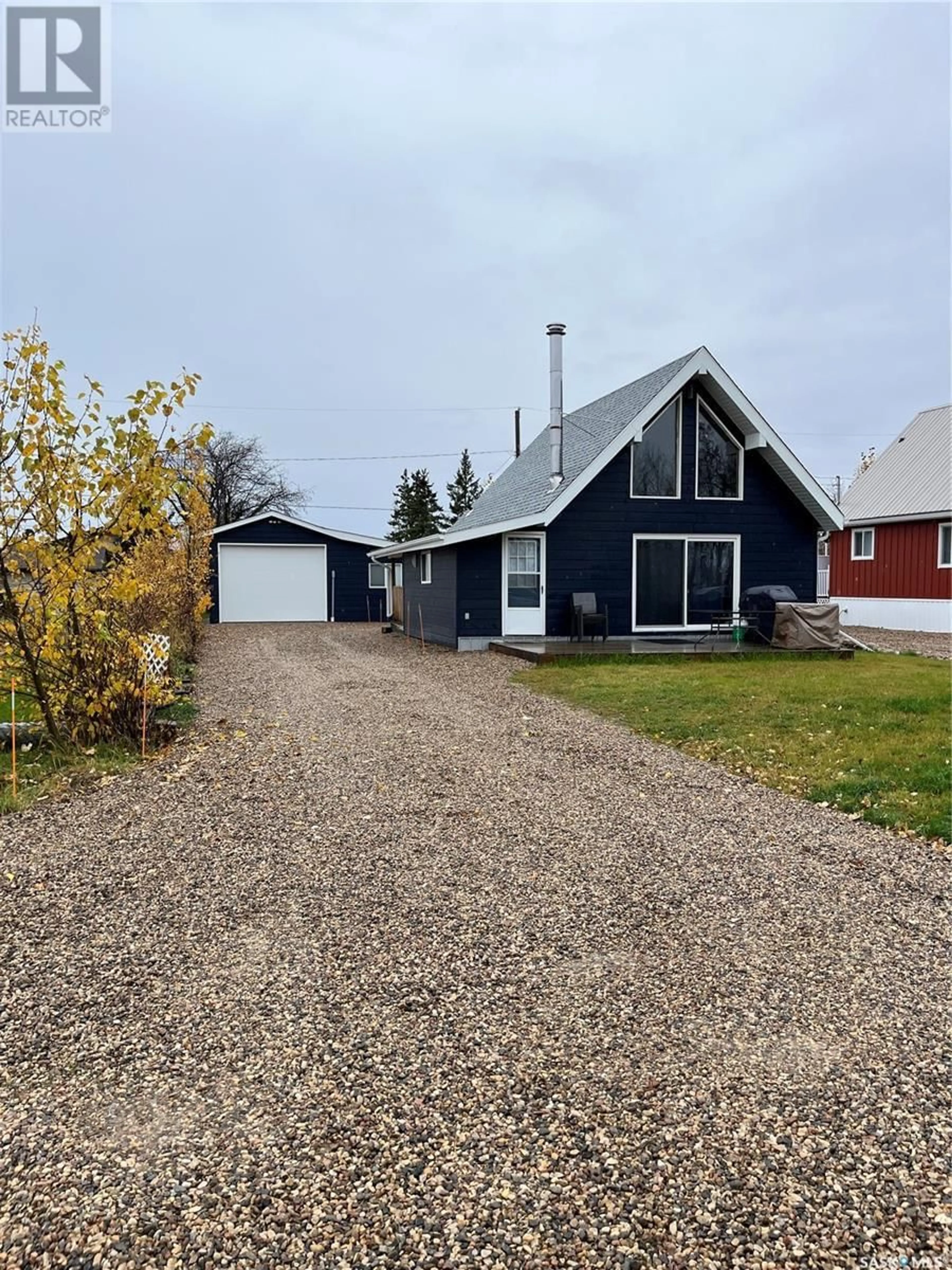 A pic from outside/outdoor area/front of a property/back of a property/a pic from drone, street for 3 Bronco DRIVE, Delaronde Lake Saskatchewan S0J0E0