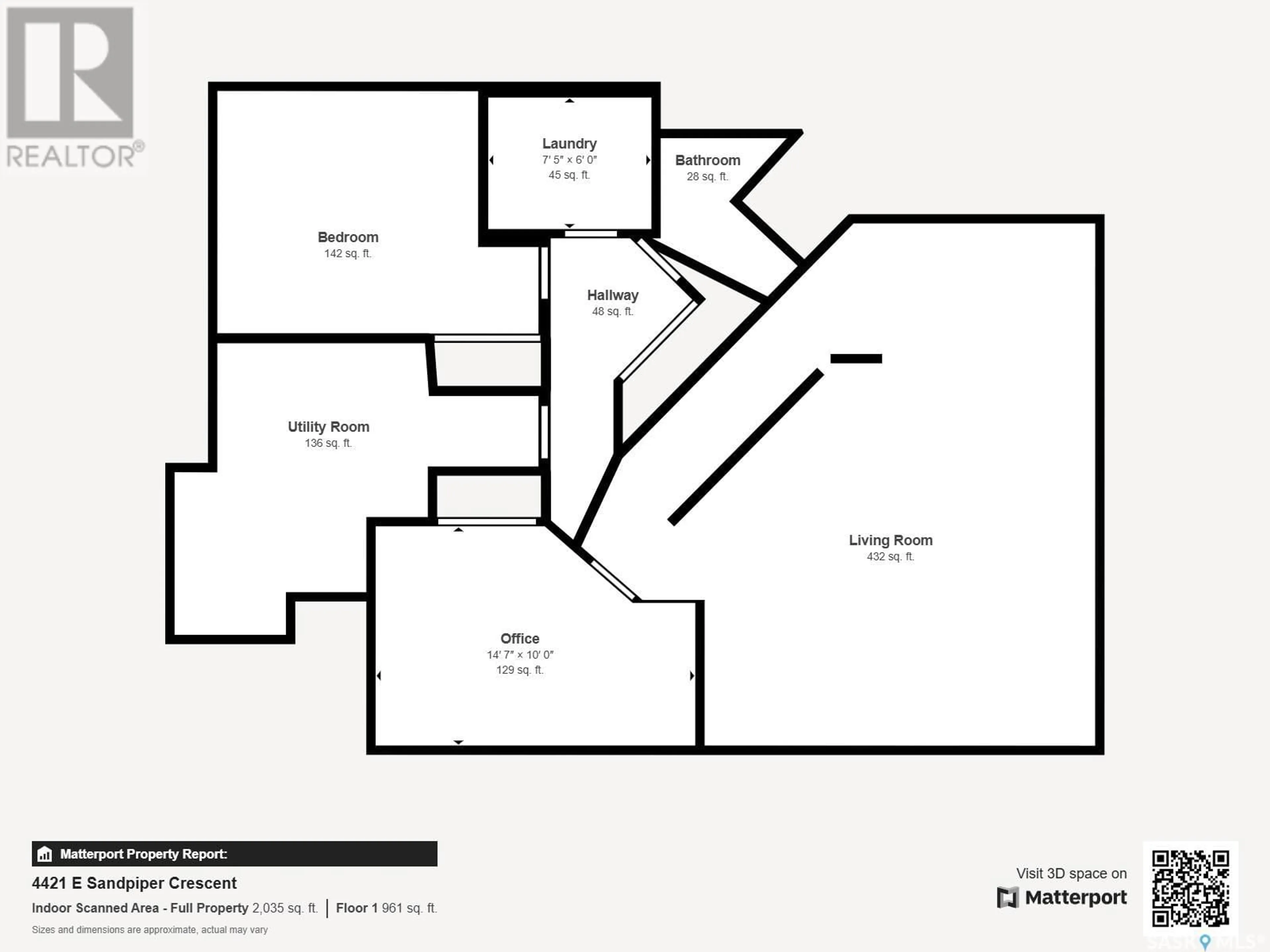 Floor plan for 4421 Sandpiper CRESCENT E, Regina Saskatchewan S4V1N3