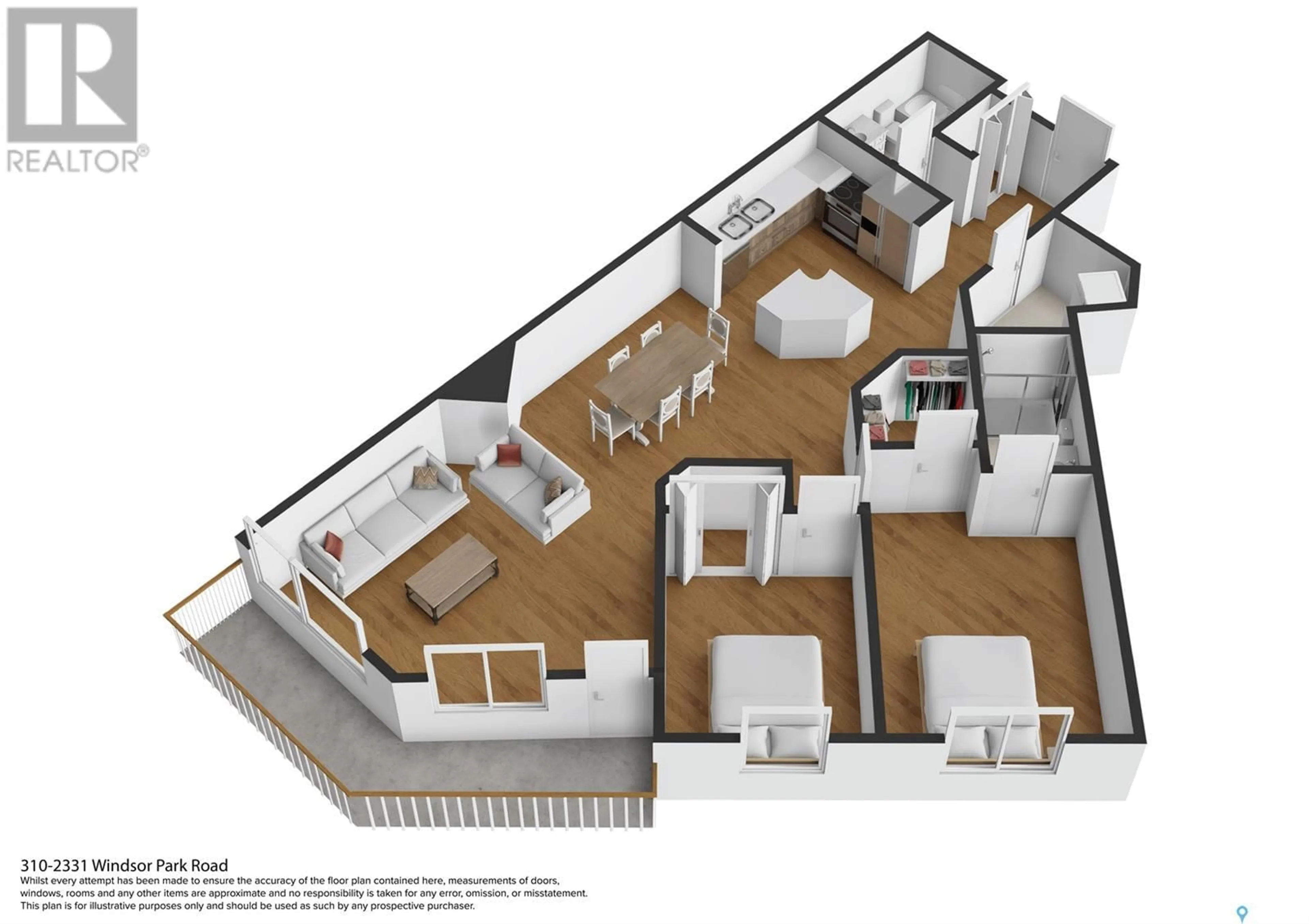 Floor plan for 310 2331 Windsor Park ROAD, Regina Saskatchewan S4V3N3