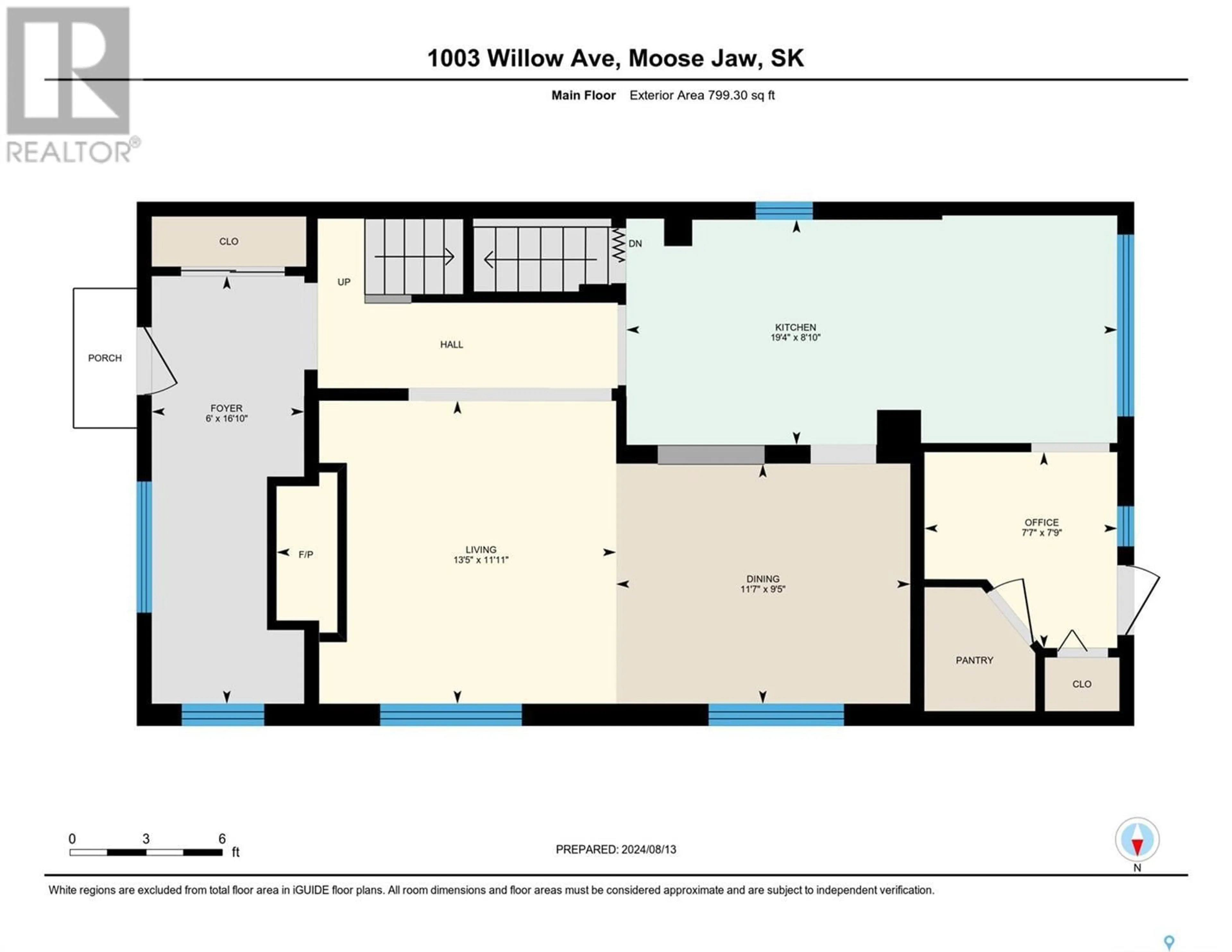 Floor plan for 1003 Willow AVENUE, Moose Jaw Saskatchewan S6H1G5