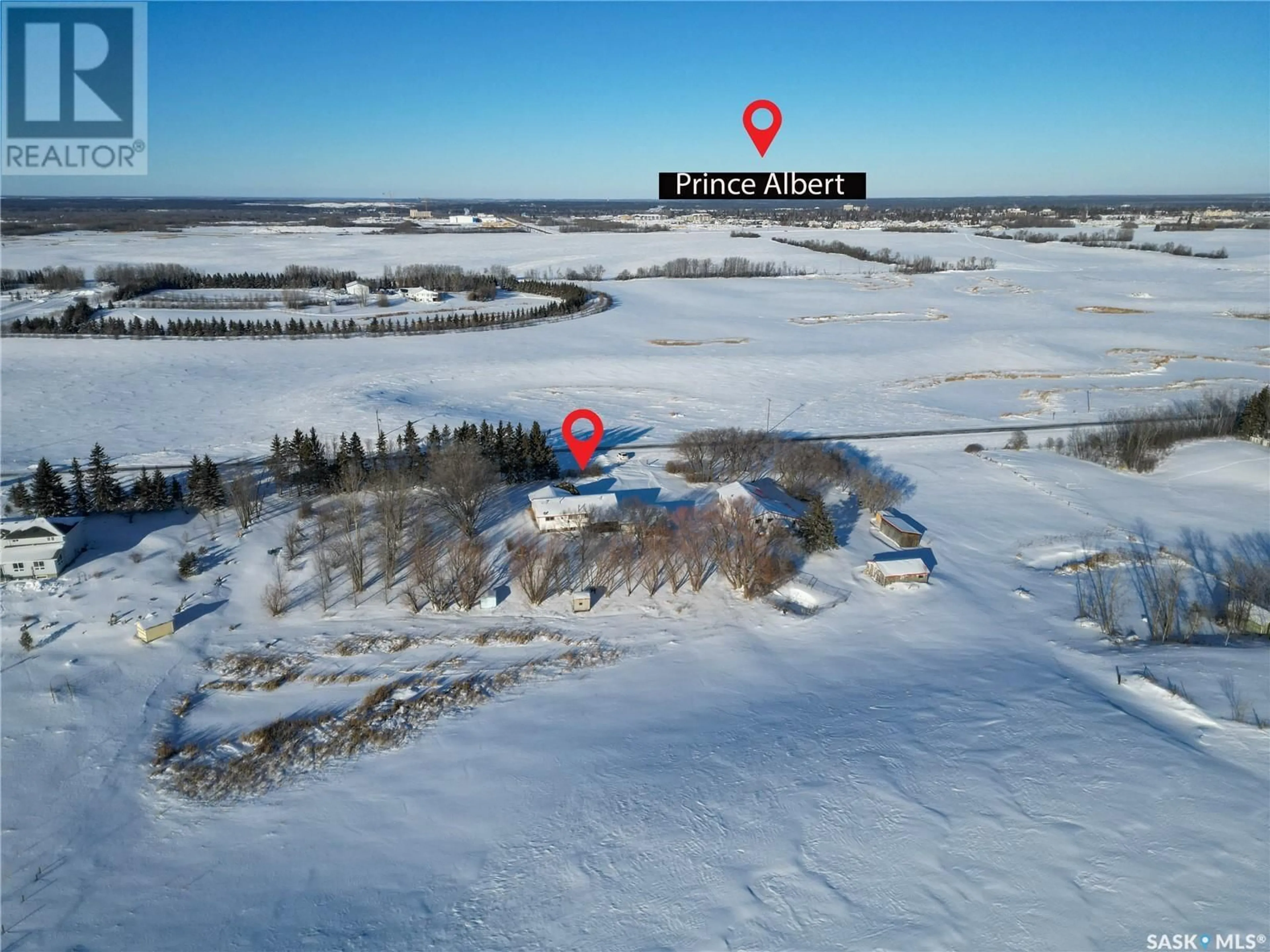 A pic from outside/outdoor area/front of a property/back of a property/a pic from drone, water/lake/river/ocean view for 296 Lincoln Park ROAD, Prince Albert Rm No. 461 Saskatchewan S6V8E4