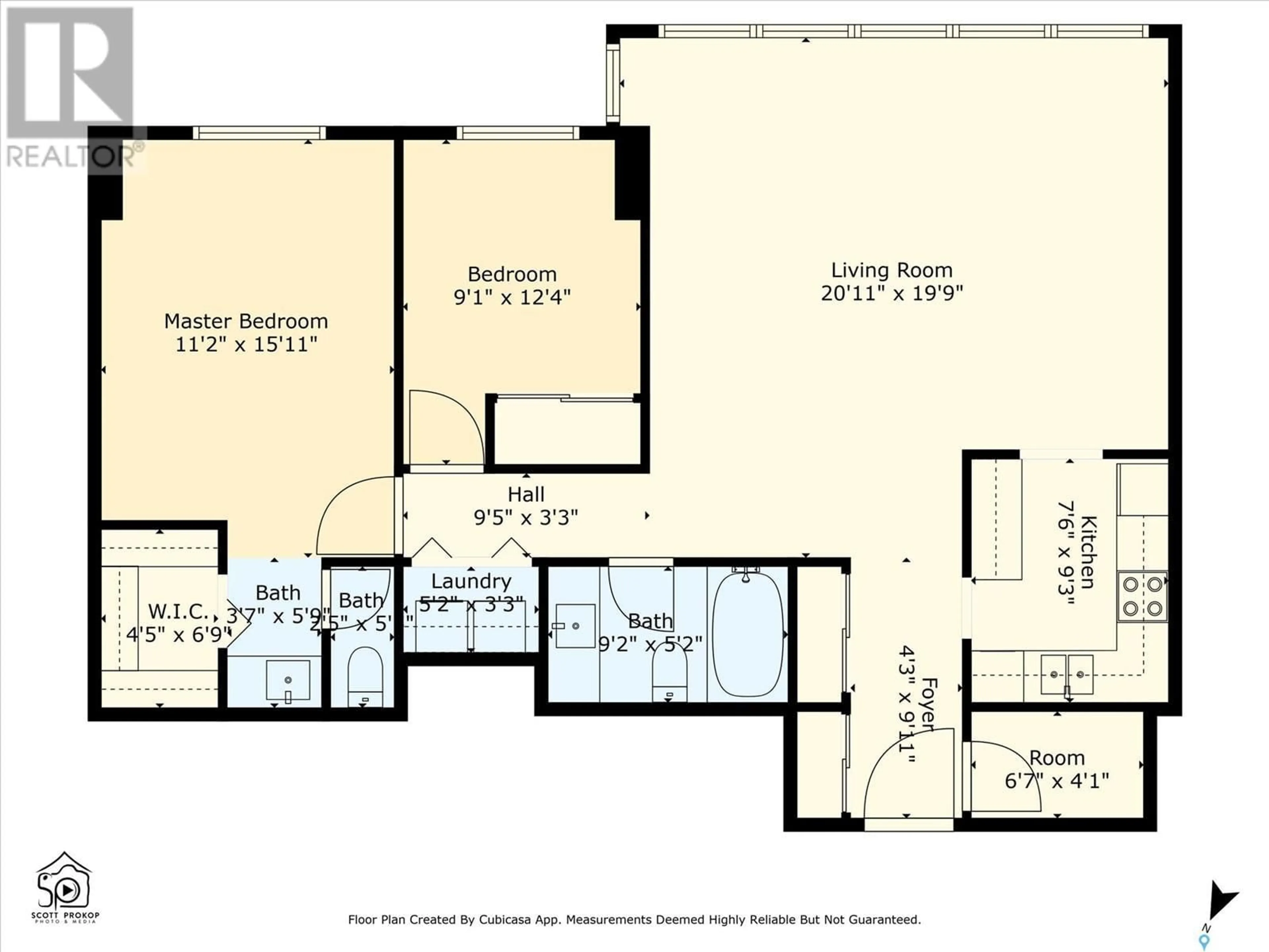 Floor plan for 902 315 5th AVENUE N, Saskatoon Saskatchewan S7K2P4