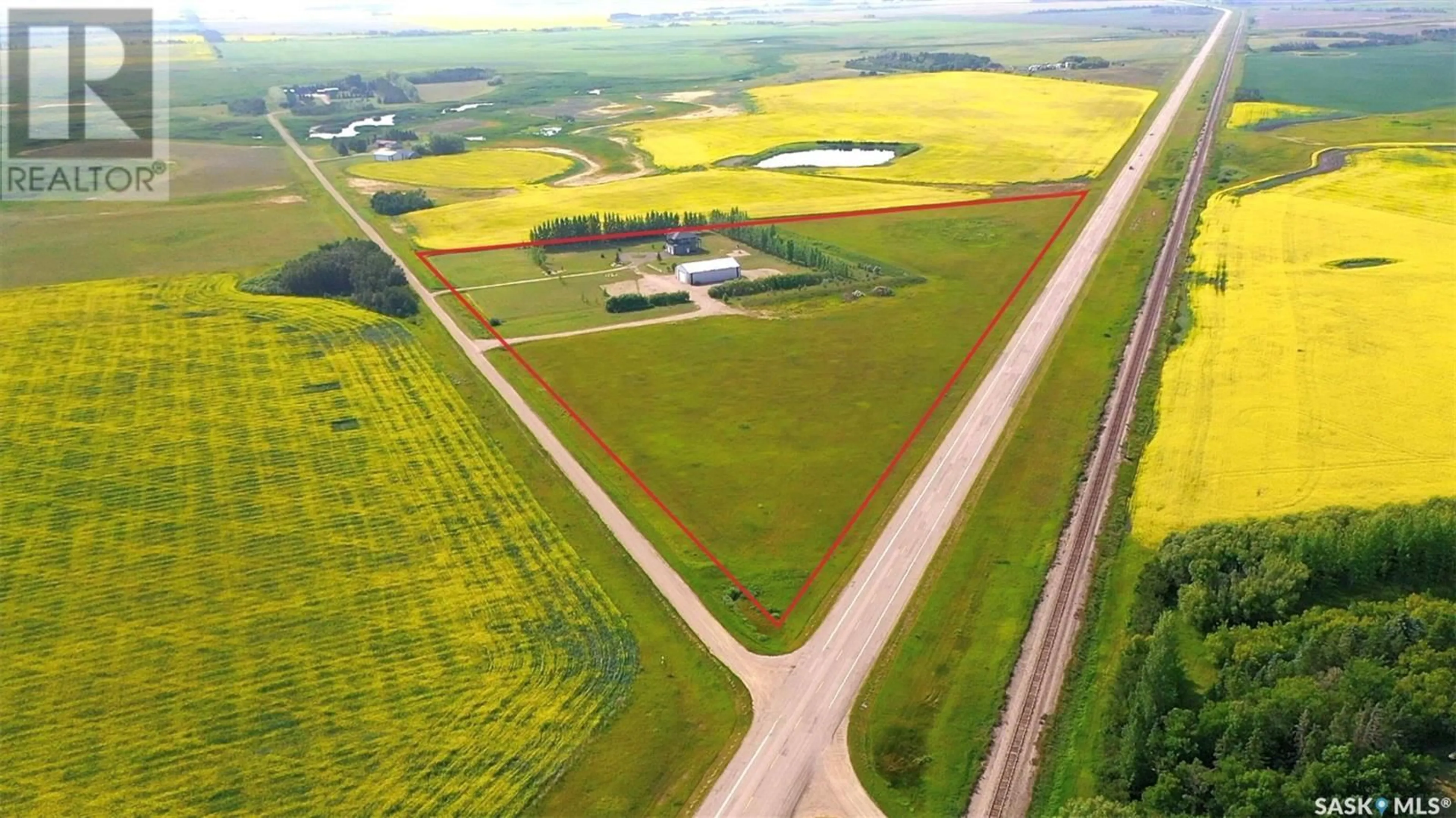 A pic from outside/outdoor area/front of a property/back of a property/a pic from drone, street for BARBOUR ACREAGE, Wallace Rm No. 243 Saskatchewan S3N3N0