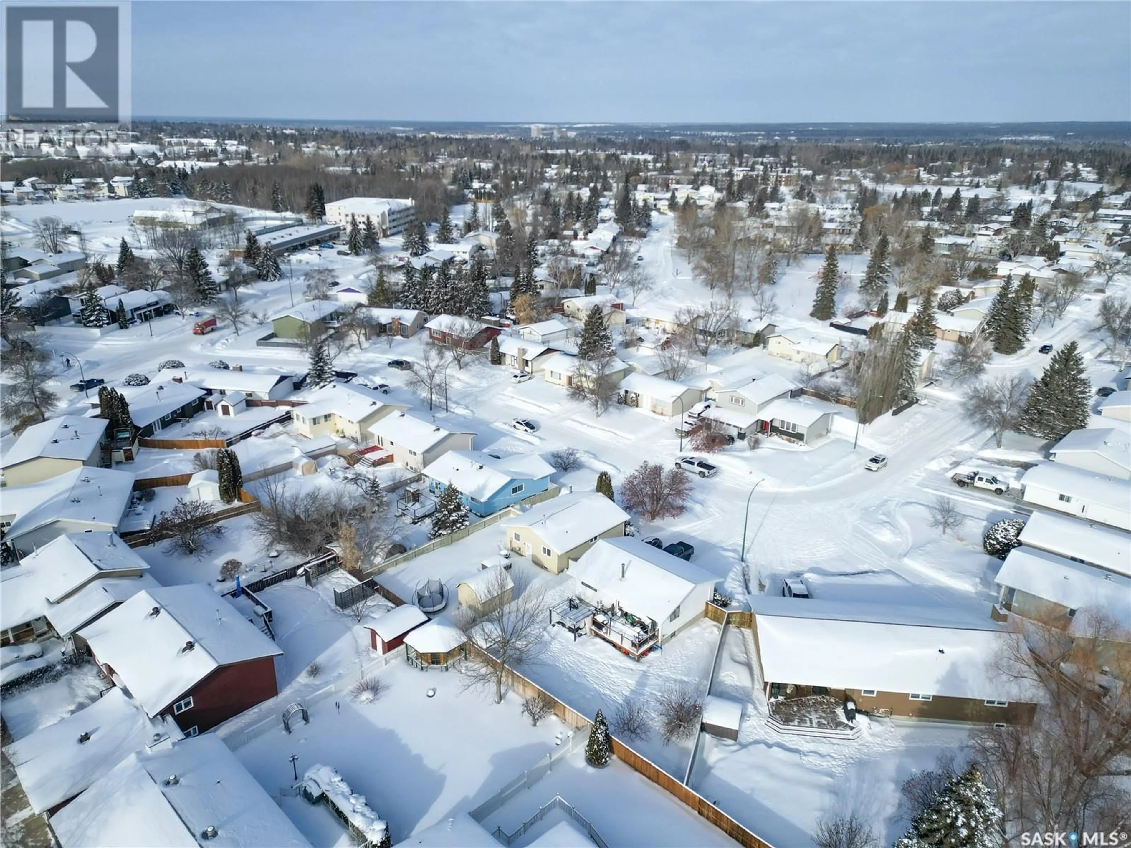 A pic from outside/outdoor area/front of a property/back of a property/a pic from drone, street for 1429 Lacroix CRESCENT, Prince Albert Saskatchewan S6V6R6