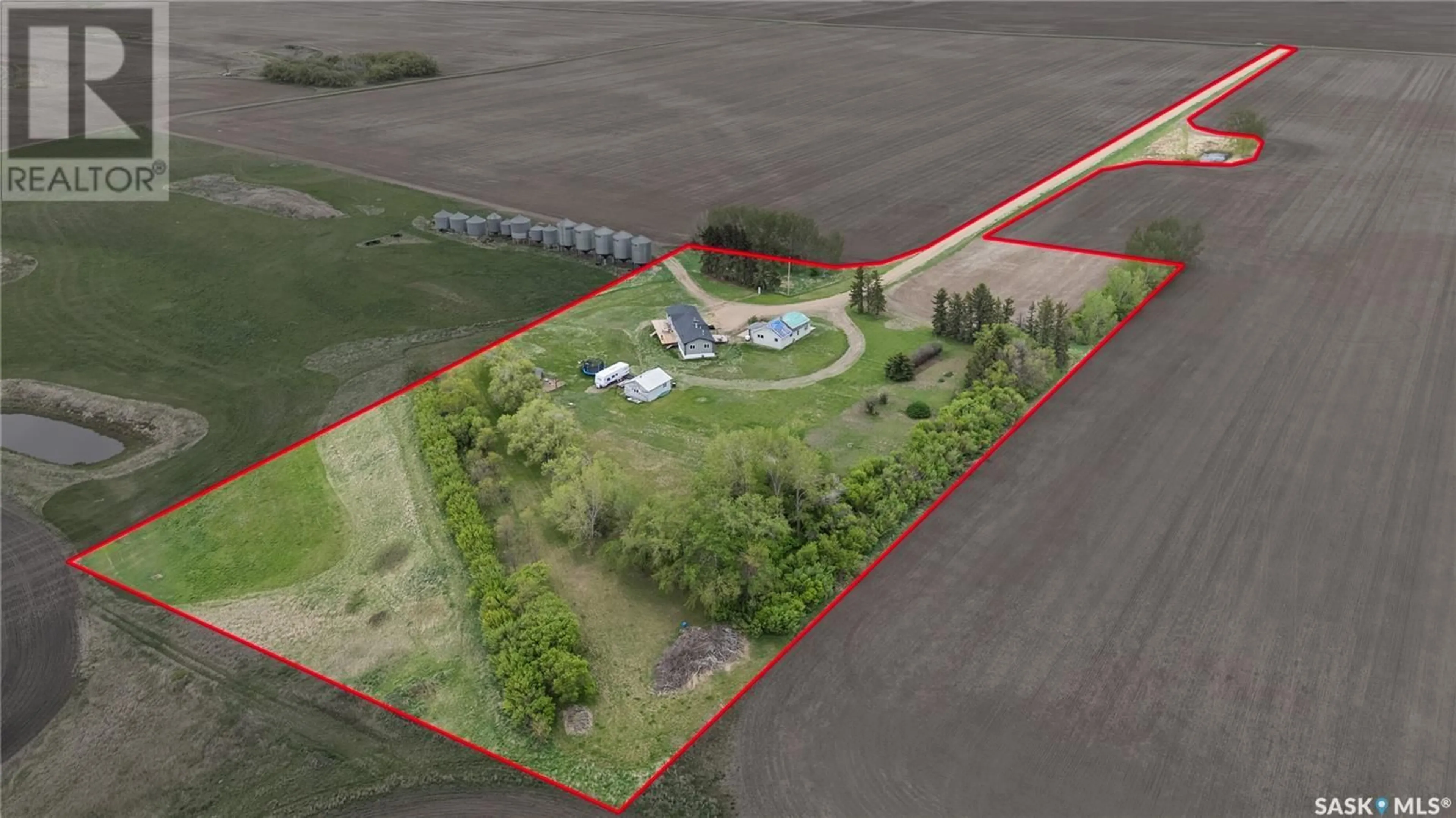 A pic from outside/outdoor area/front of a property/back of a property/a pic from drone, water/lake/river/ocean view for GRAVELBOURG ACREAGE, Gravelbourg Saskatchewan S0H1X0