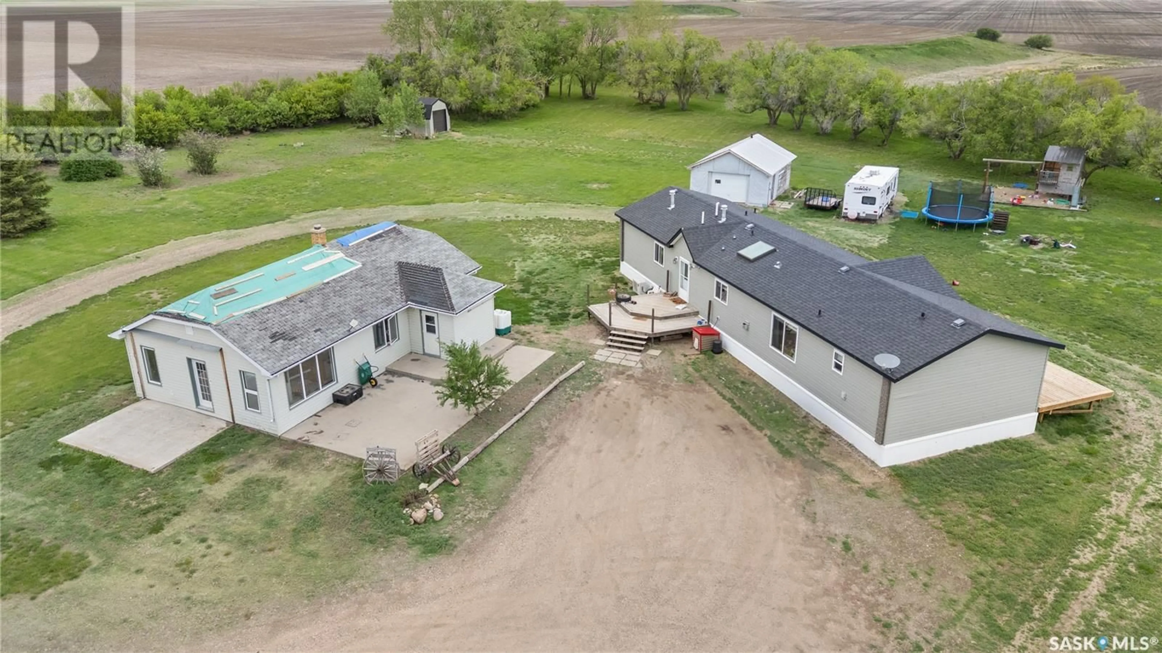 A pic from outside/outdoor area/front of a property/back of a property/a pic from drone, building for GRAVELBOURG ACREAGE, Gravelbourg Saskatchewan S0H1X0
