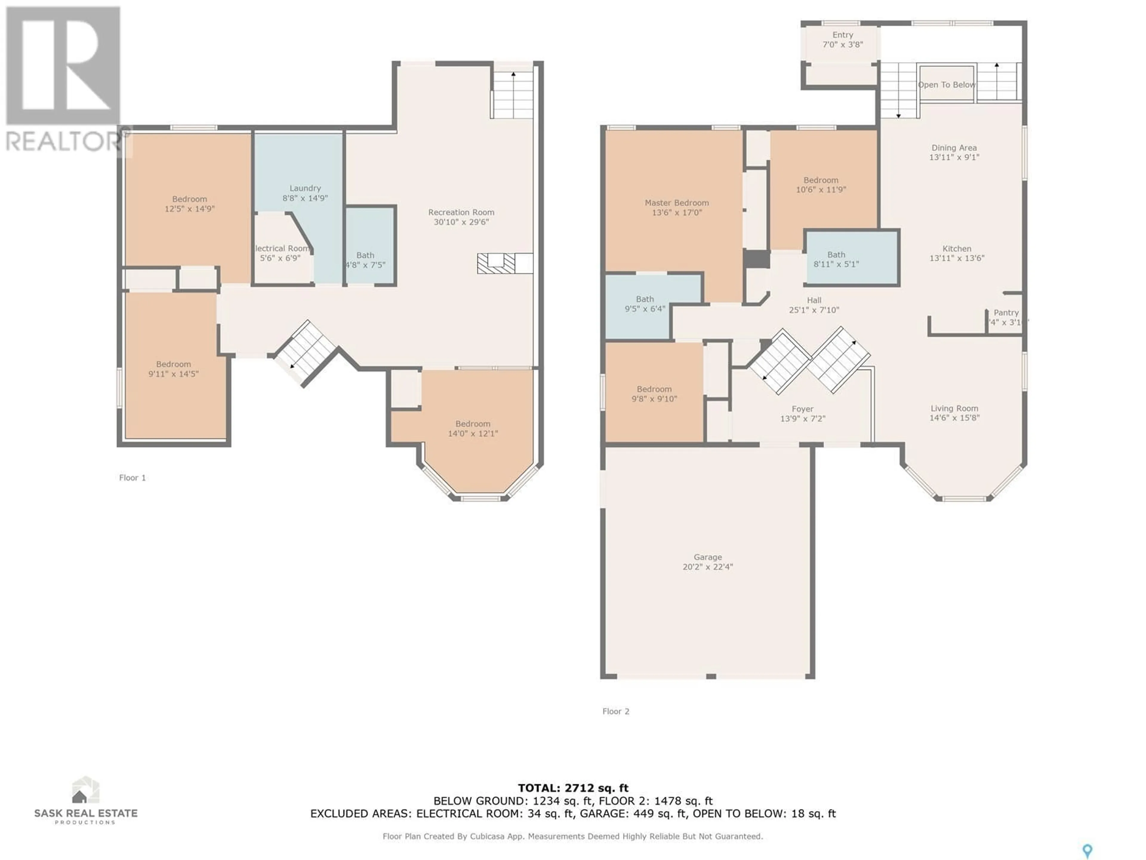 Floor plan for 223 BROOKMORE LANE, Saskatoon Saskatchewan S7V1C1