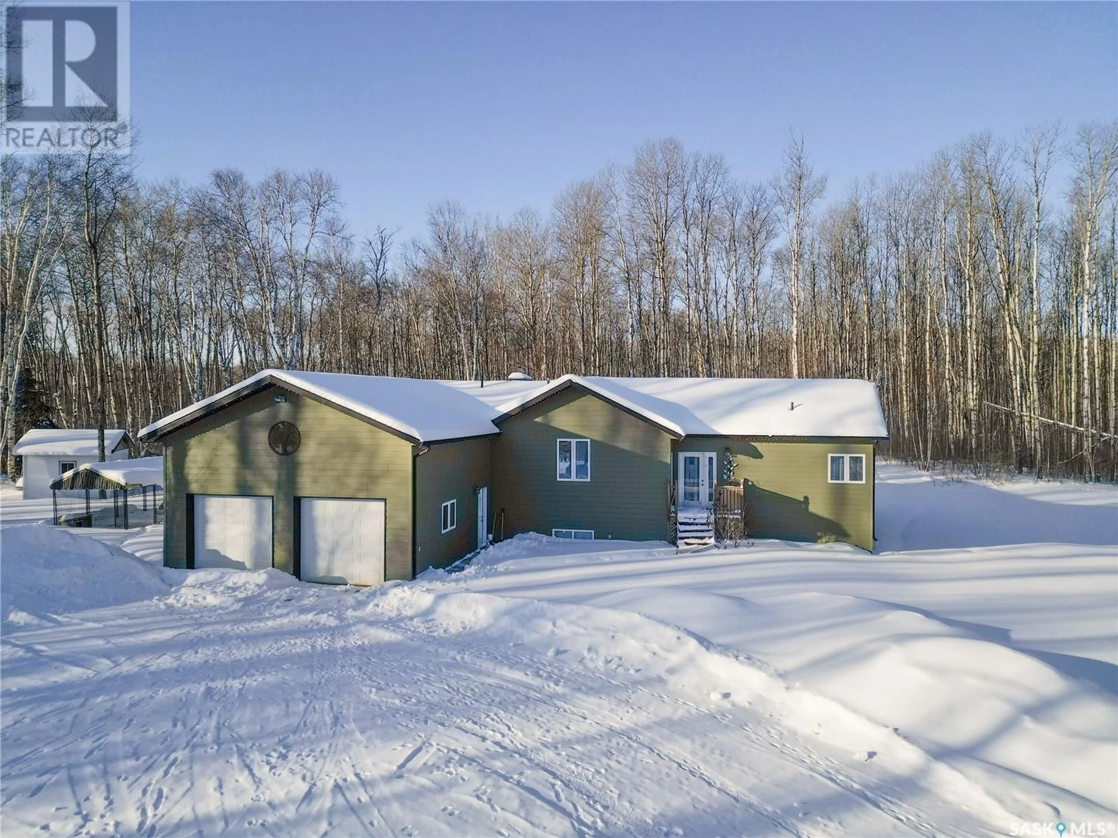 A pic from outside/outdoor area/front of a property/back of a property/a pic from drone, forest/trees view for 960 BOUNDARY ROAD, Lakeland Rm No. 521 Saskatchewan S0J0N0