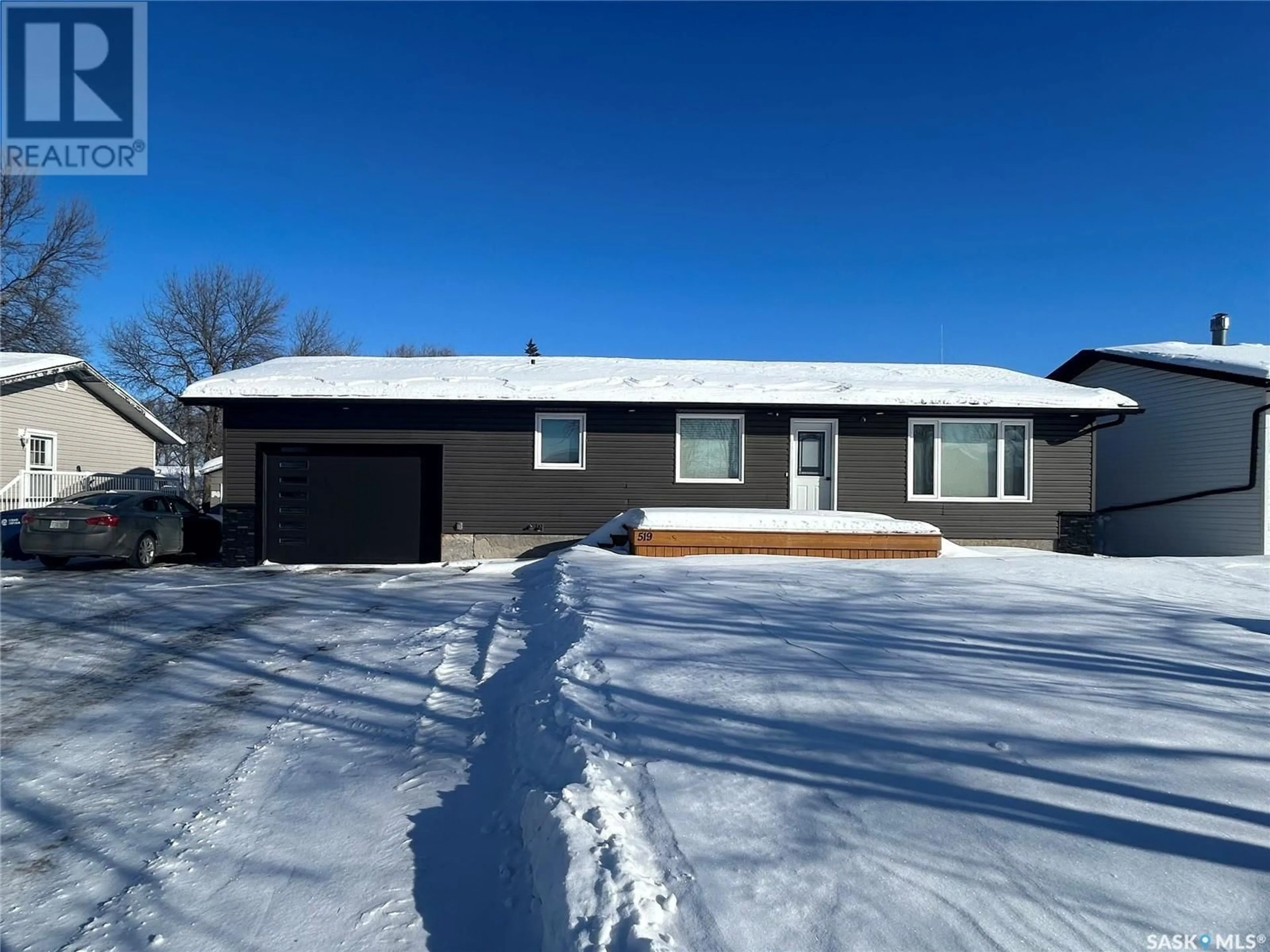 Home with vinyl exterior material, street for 519 Cook ROAD, Moosomin Saskatchewan S0G3N0