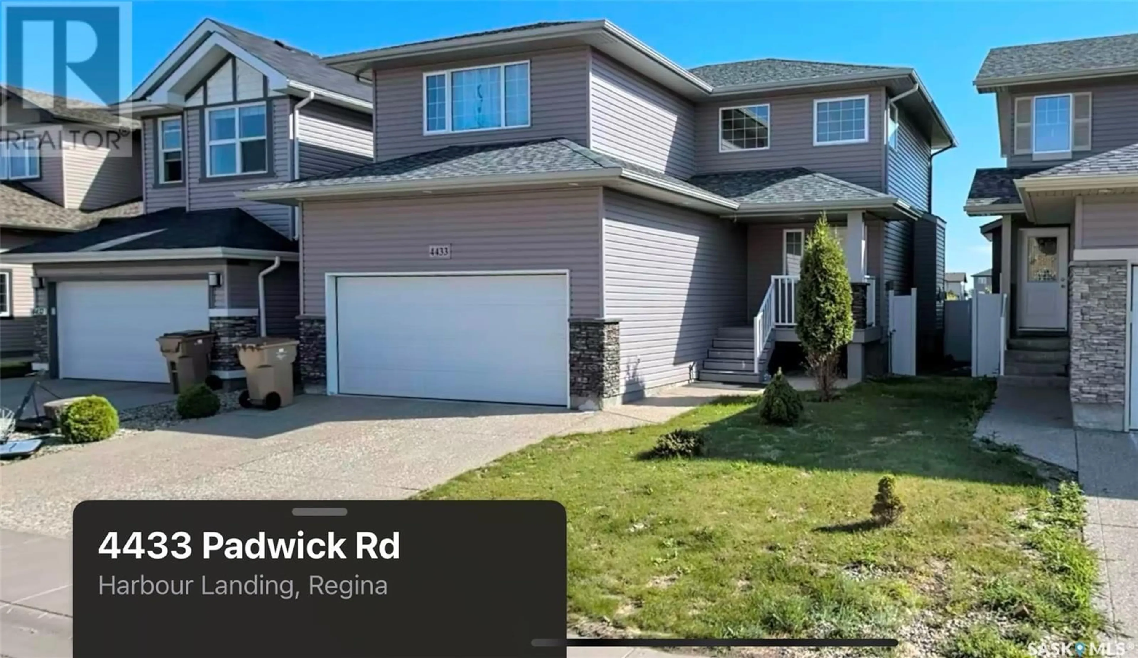 Home with vinyl exterior material, street for 4433 Padwick ROAD, Regina Saskatchewan S4W0C2