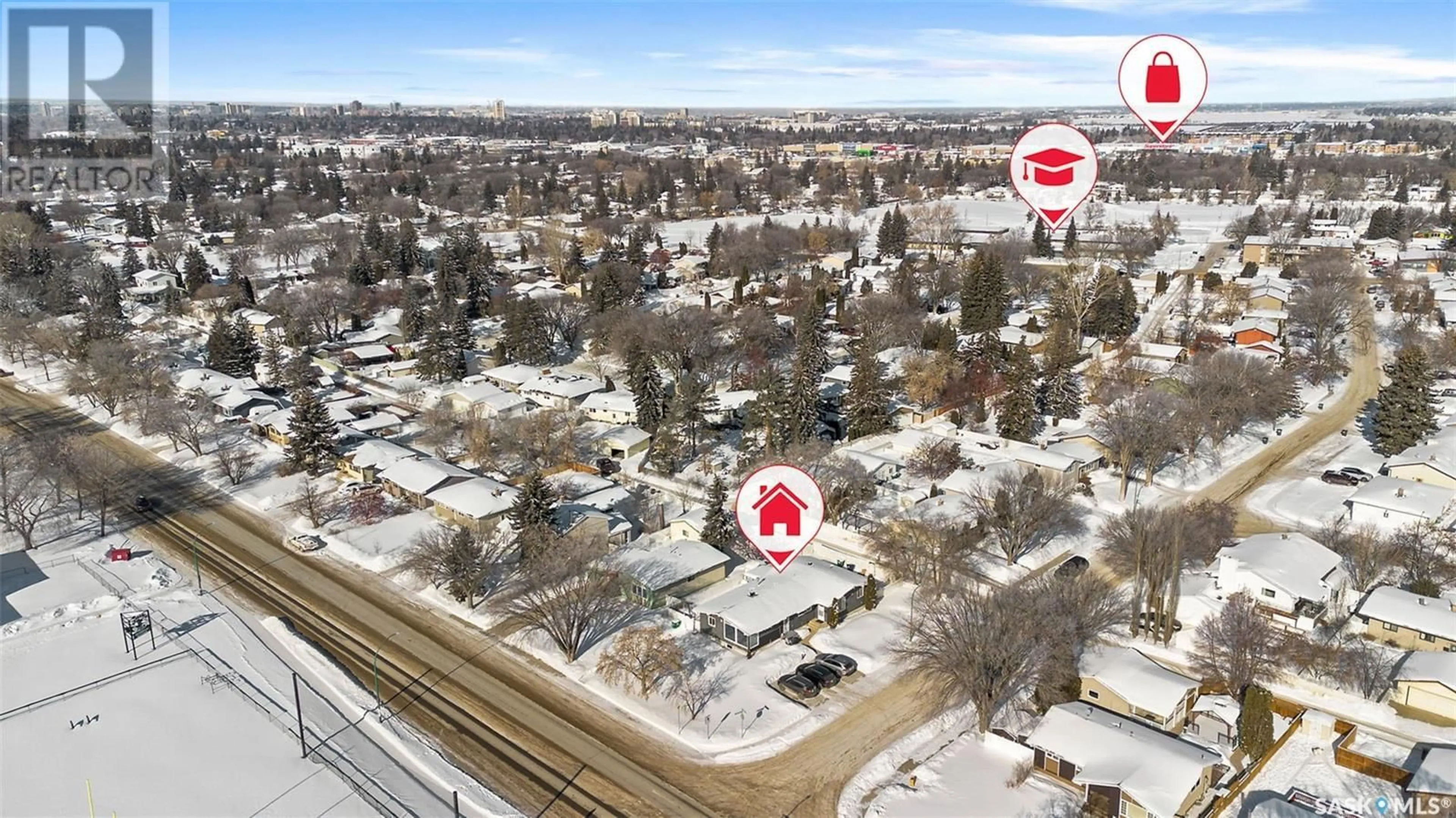 A pic from outside/outdoor area/front of a property/back of a property/a pic from drone, city buildings view from balcony for 1834-1836 CAMERON AVENUE, Saskatoon Saskatchewan S7H3N3